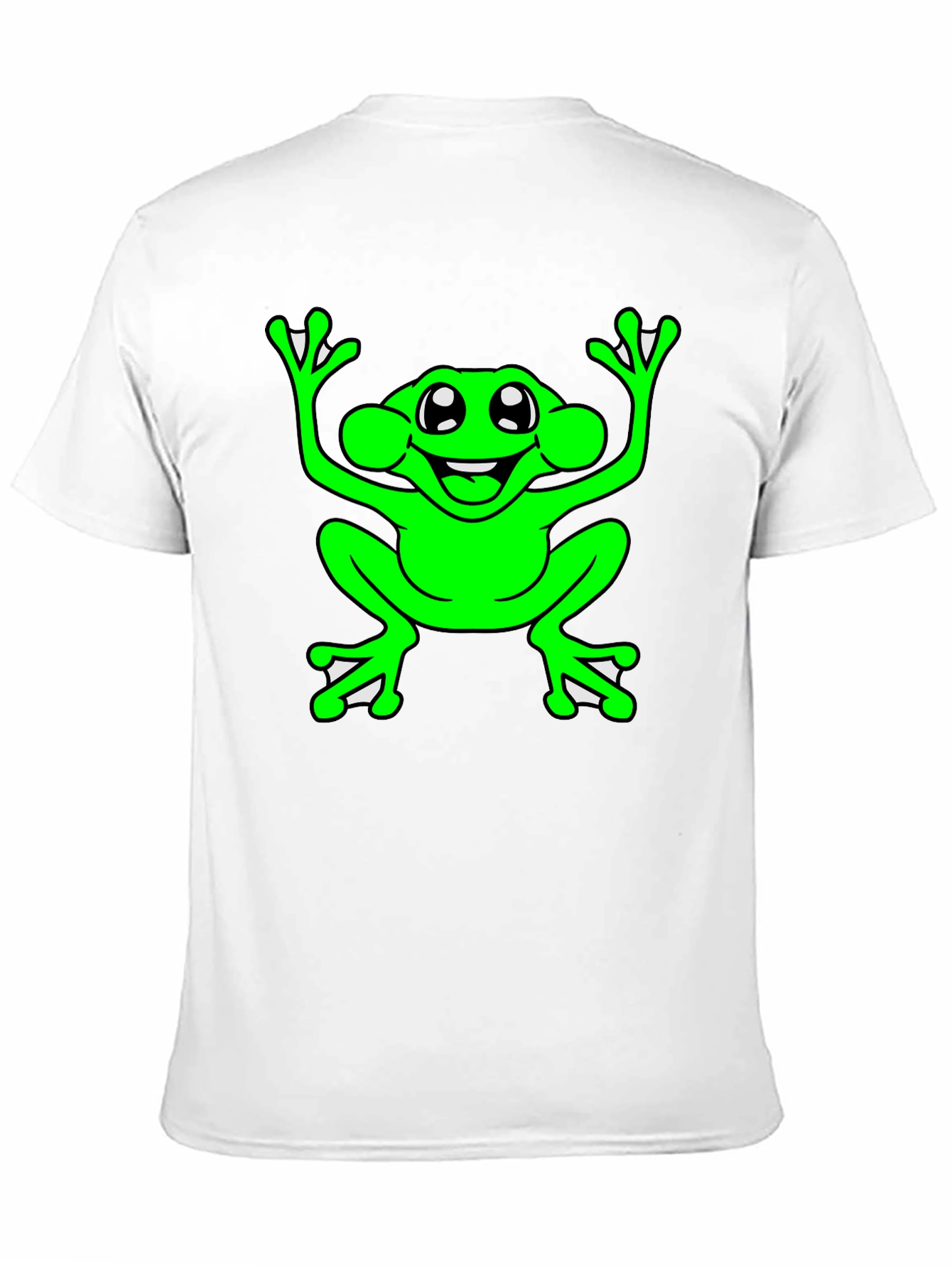 Black Funny Frog Graphic T-Shirt - Black Cotton Tee view 11