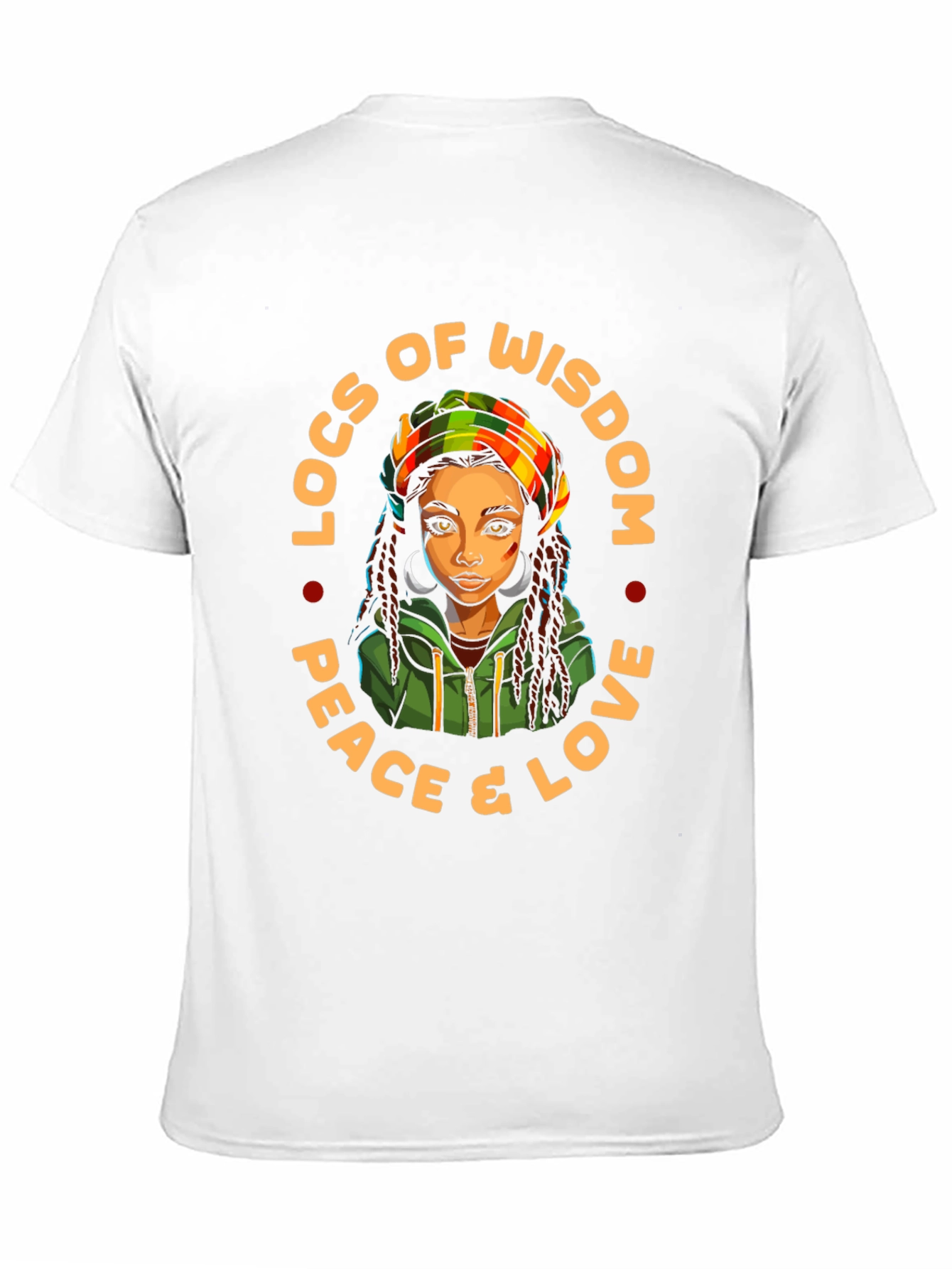Black Locs of Wisdom T-Shirt: Peace & Love Tee view 11