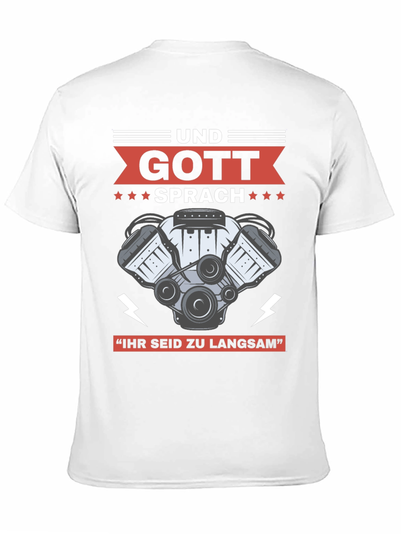 Black God Spoke Engine T-Shirt view 11