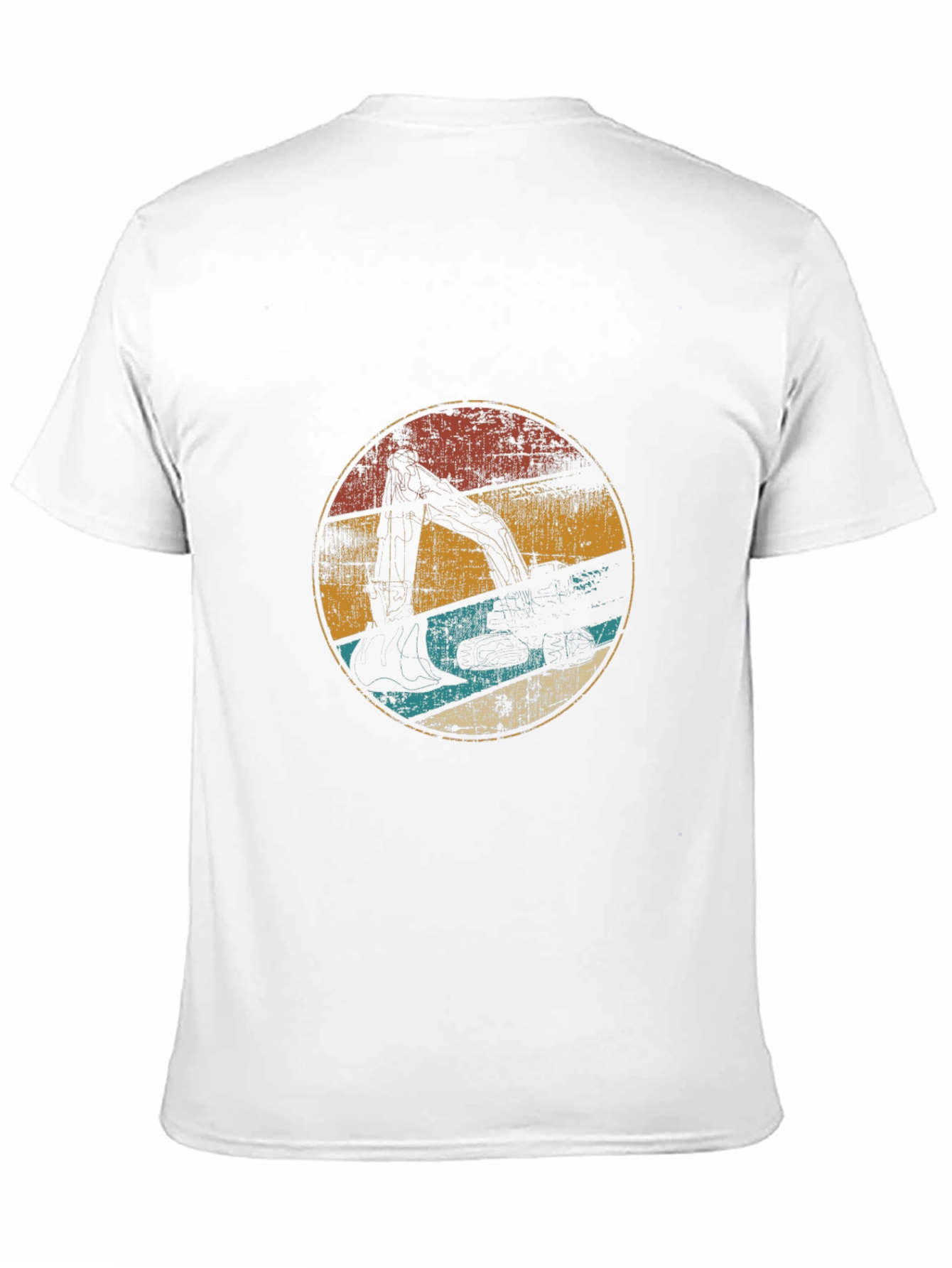 Black Vintage Excavator T-Shirt - Retro Construction Tee view 11