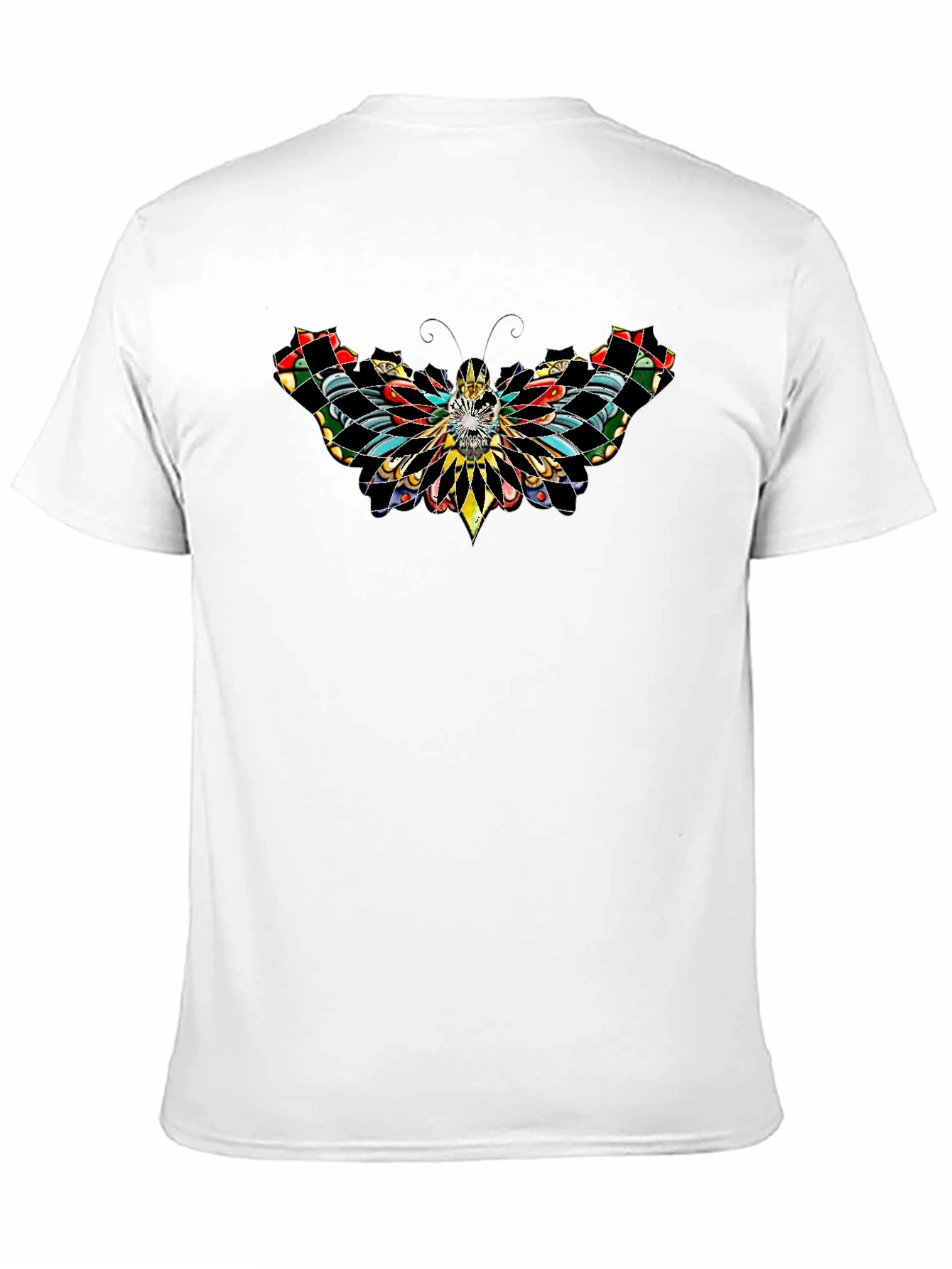 Black Skull Butterfly Graphic Tee - Men's Black T-Shirt view 11