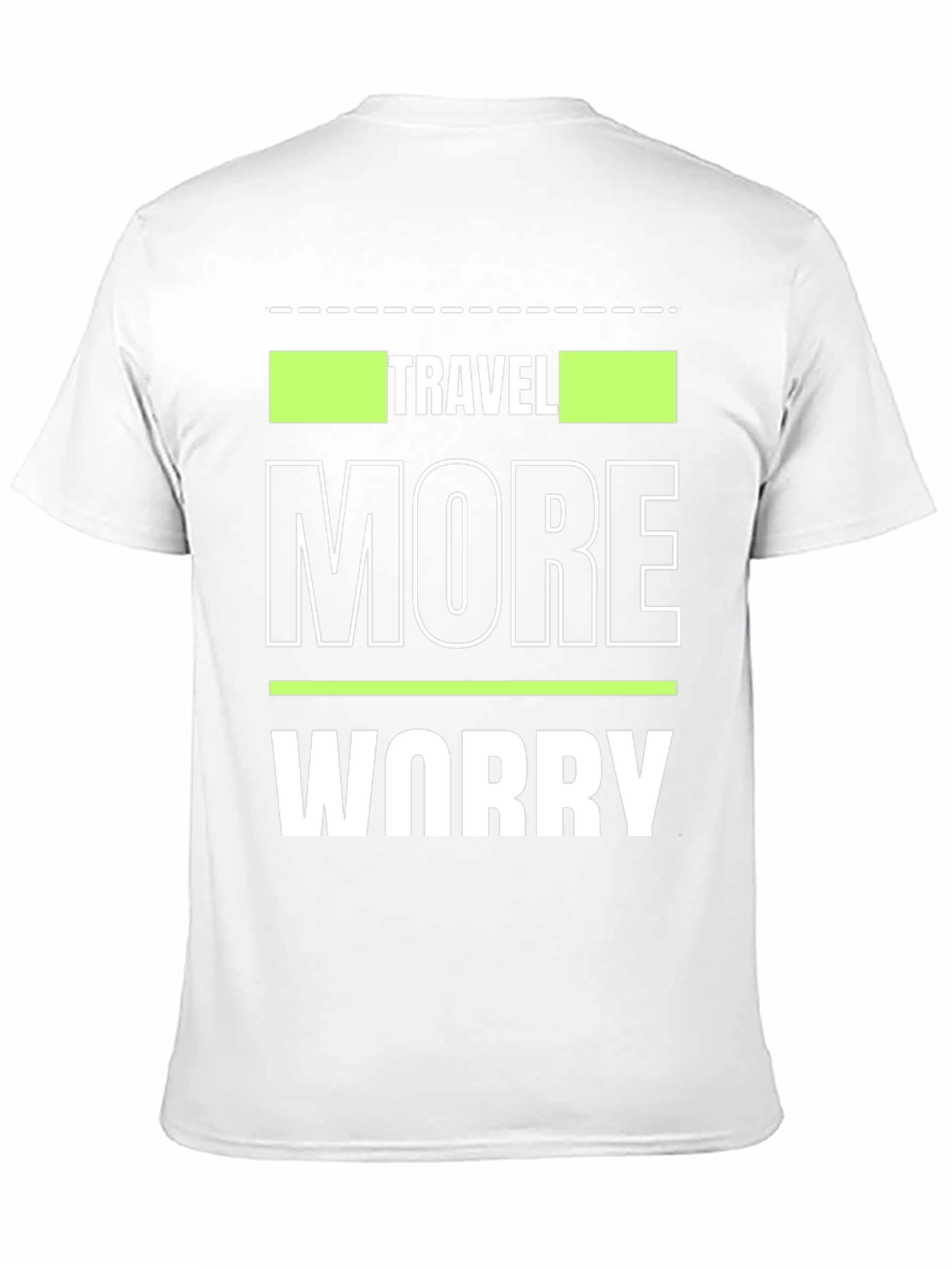Black Travel More Worry Less Graphic Tee - Black Cotton T-Shirt view 11