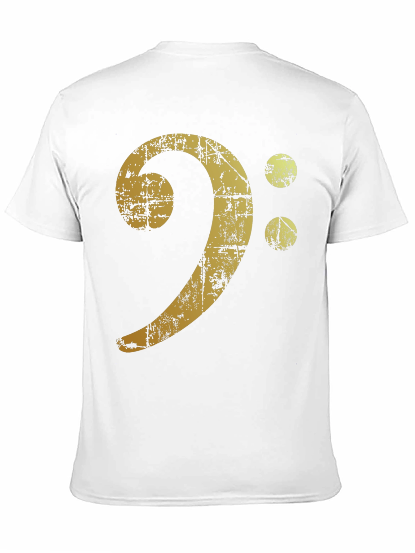 Black Vintage Bass Clef Graphic T-Shirt view 11