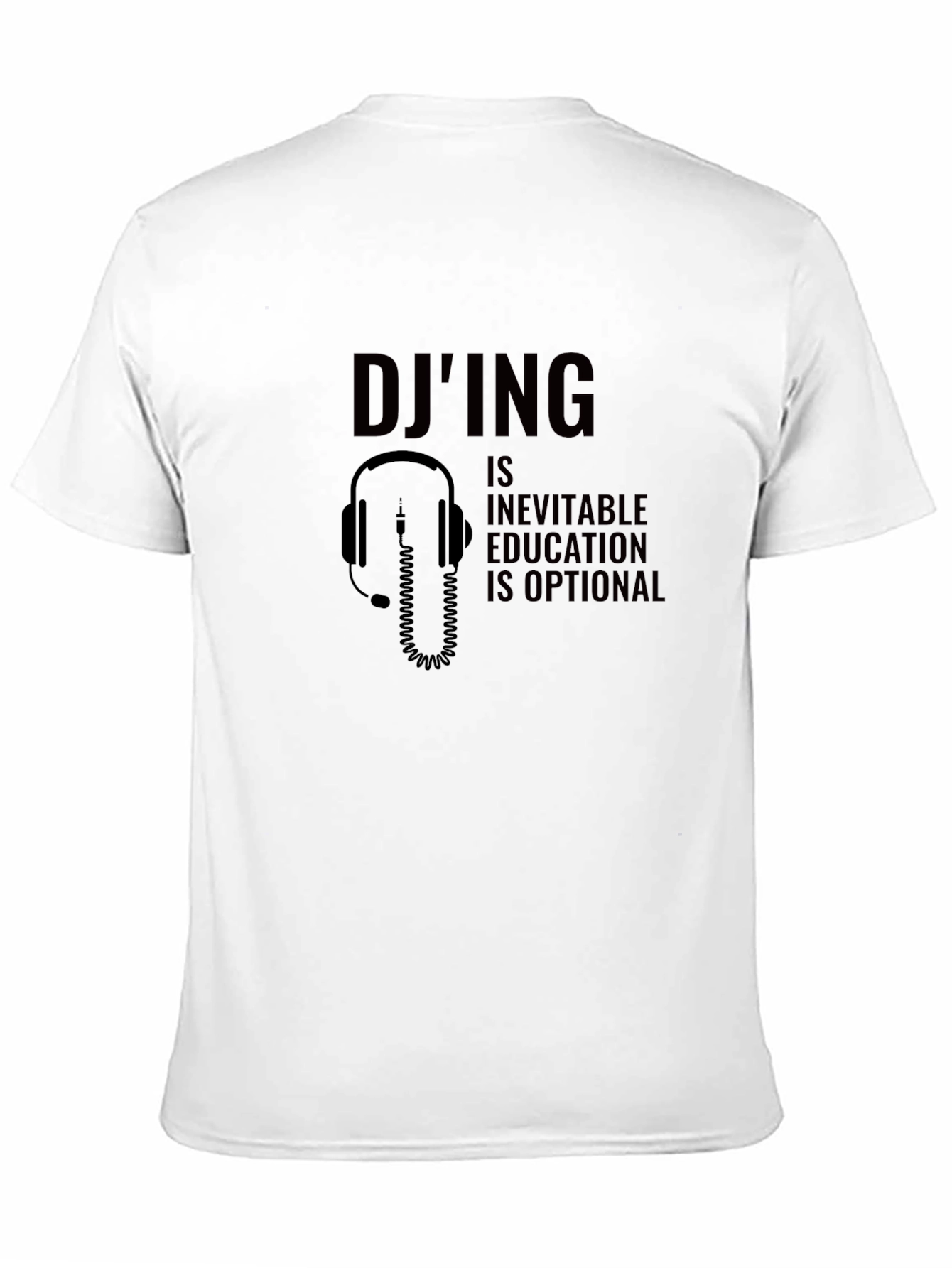 Black DJ'ing Inevitable T-Shirt: Education is Optional view 11
