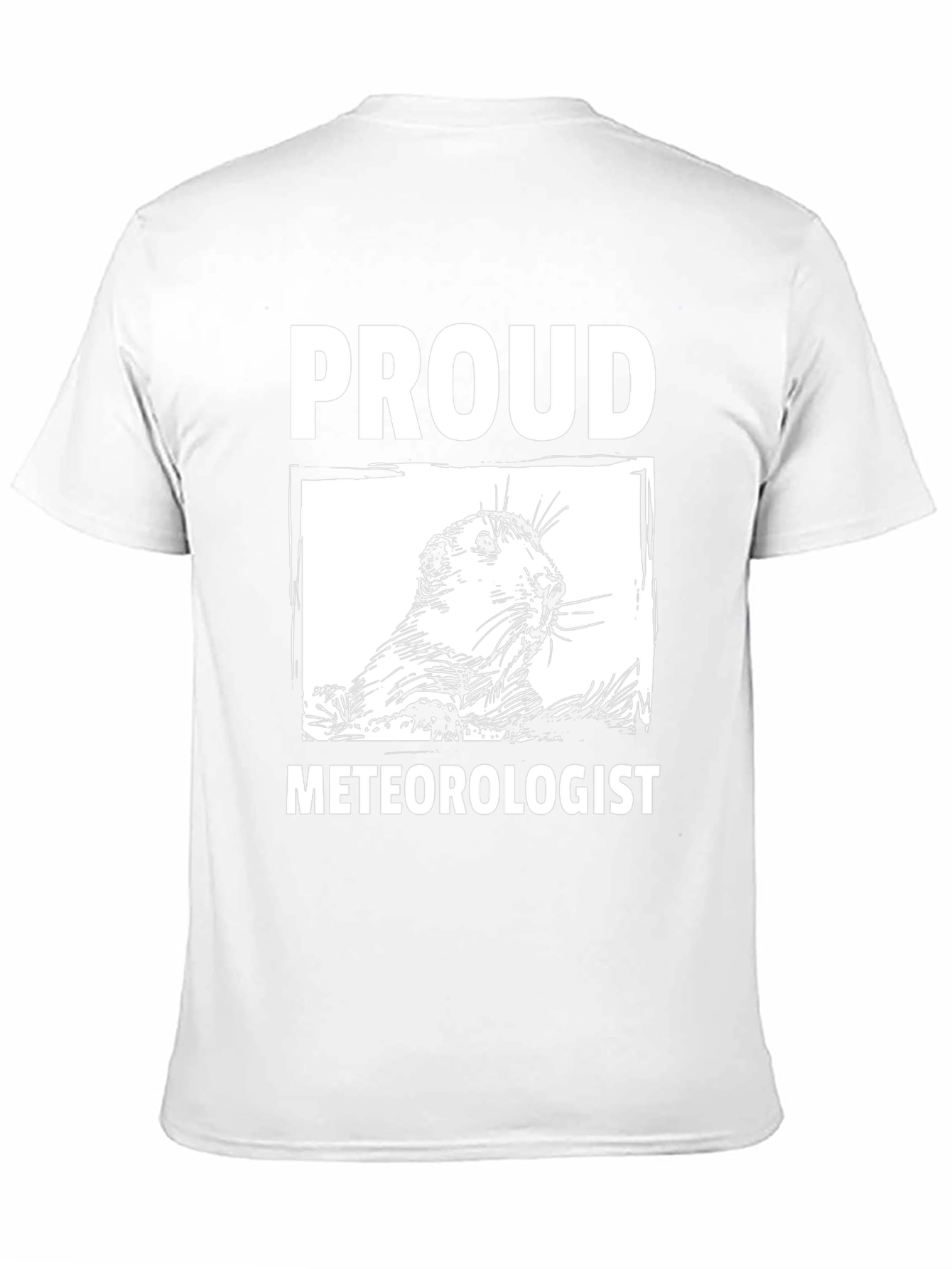 Black Proud Meteorologist T-Shirt - Groundhog Design view 11