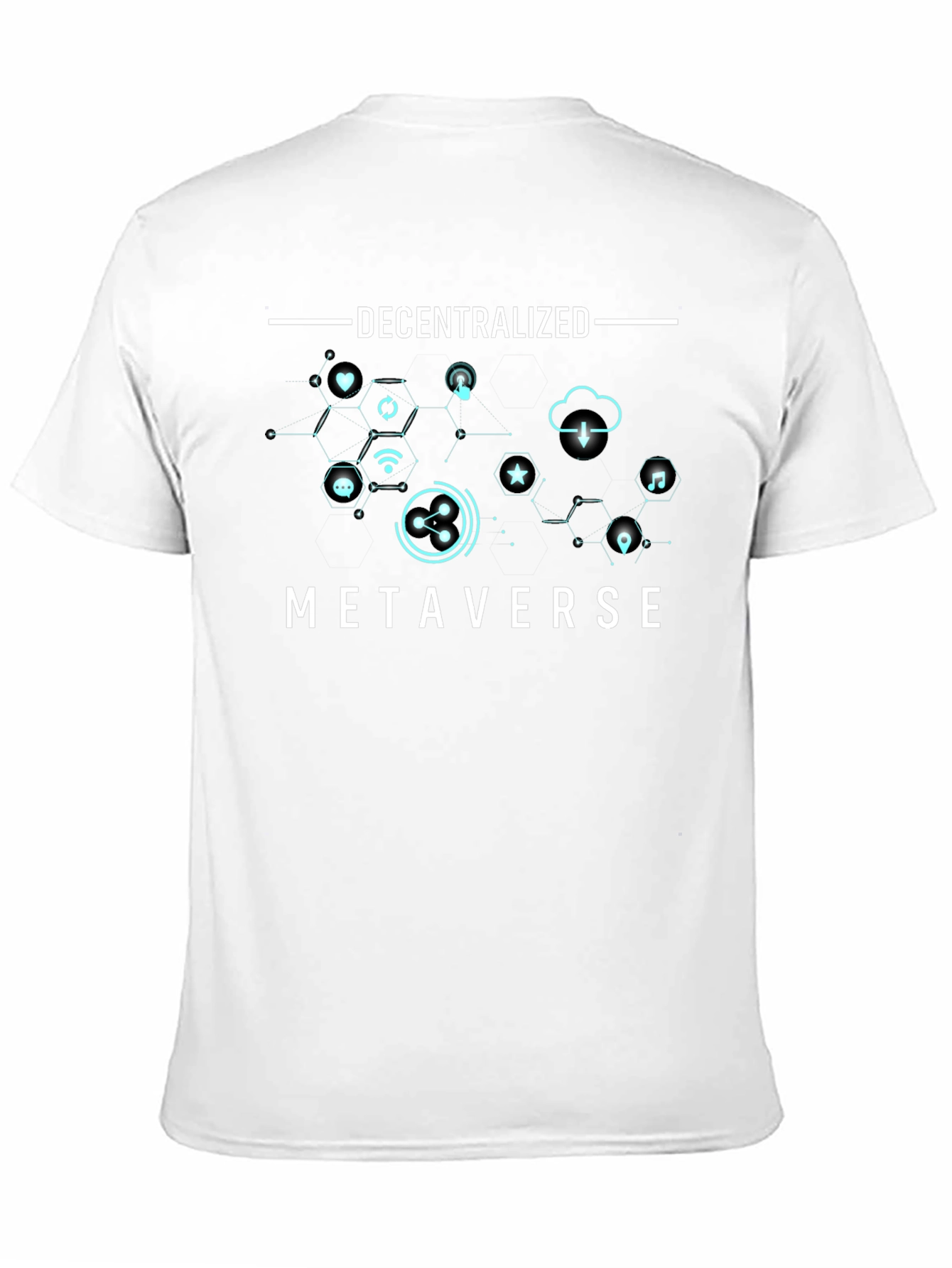 Black Decentralized Metaverse Black T-Shirt view 11