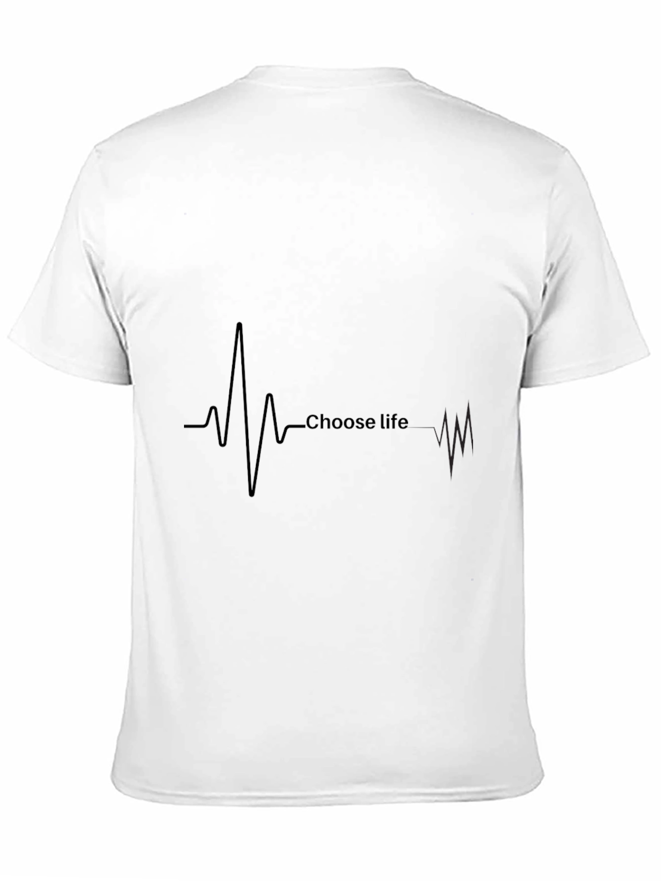 Black Choose Life T-Shirt - Heartbeat Graphic Tee view 11