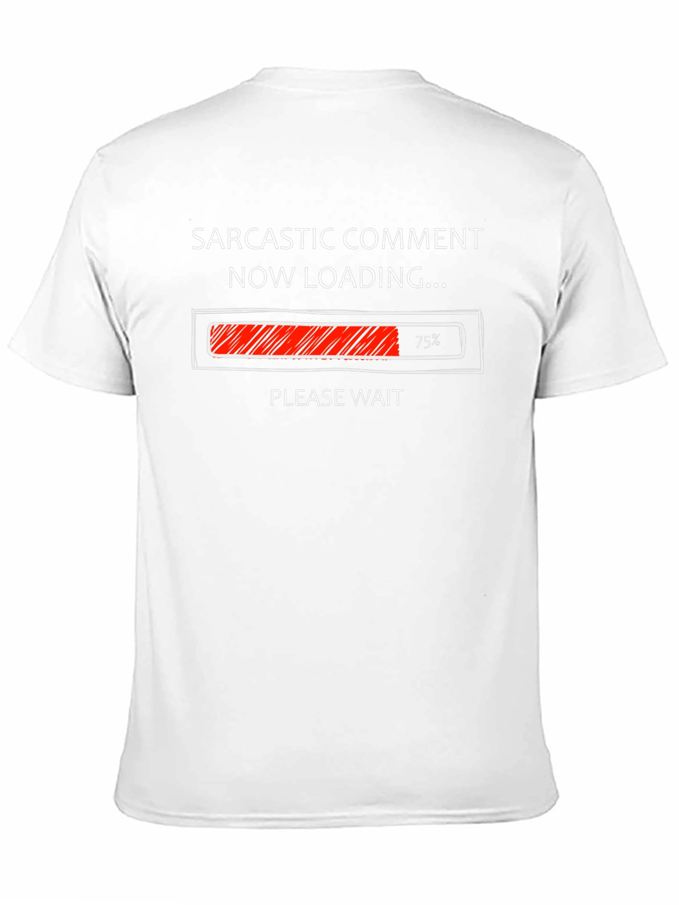Black Sarcastic Comment Loading T-Shirt view 11