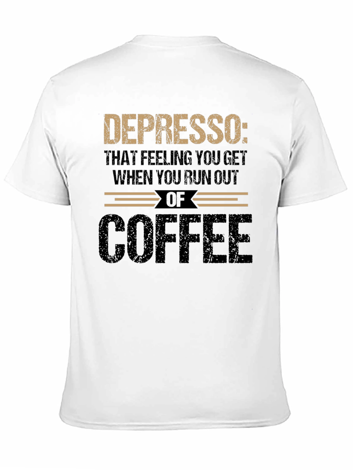 Black Depresso Coffee Graphic Tee - Run Out Feeling T-Shirt view 11