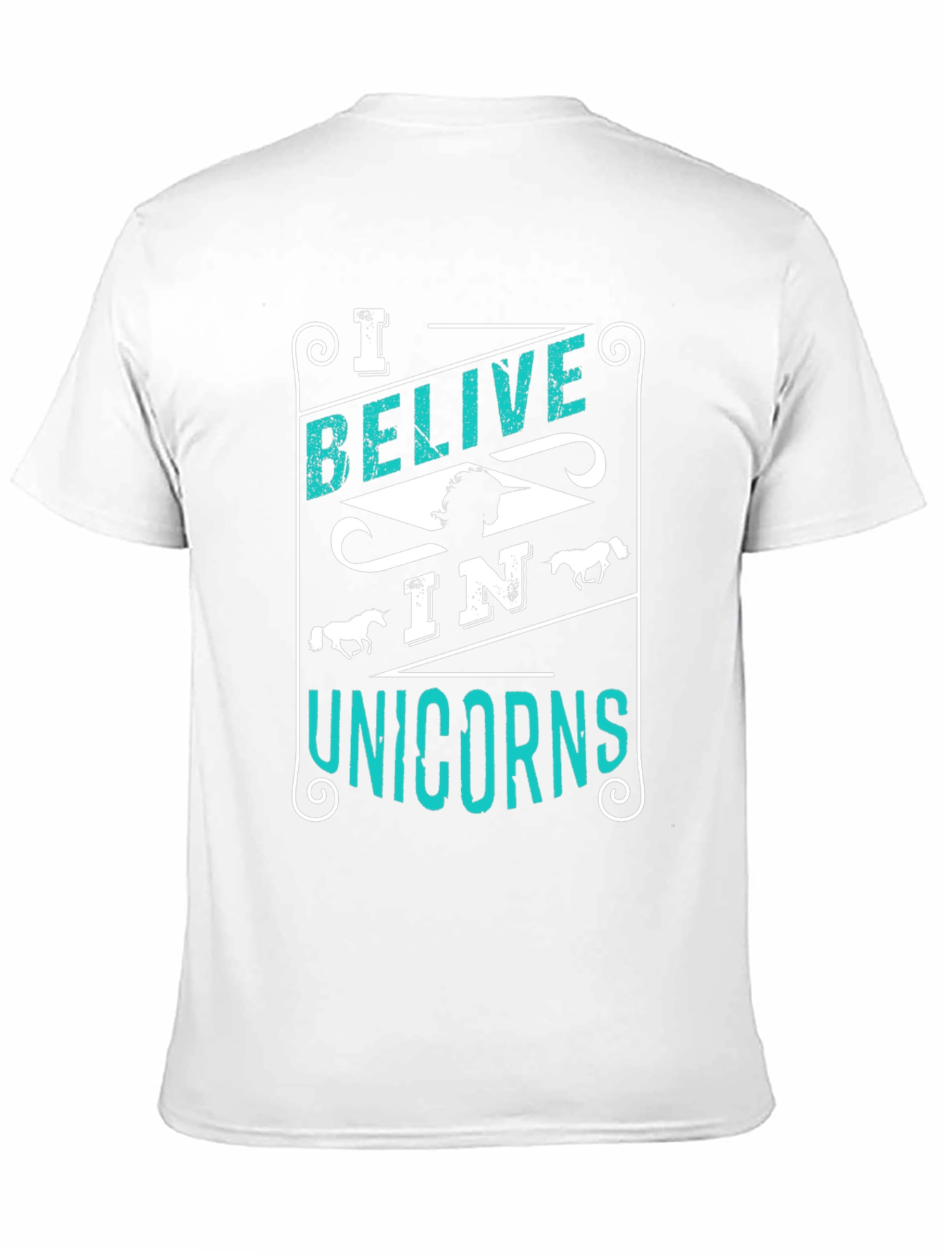 Black Believe in Unicorns Graphic Tee - Black Cotton Shirt view 11