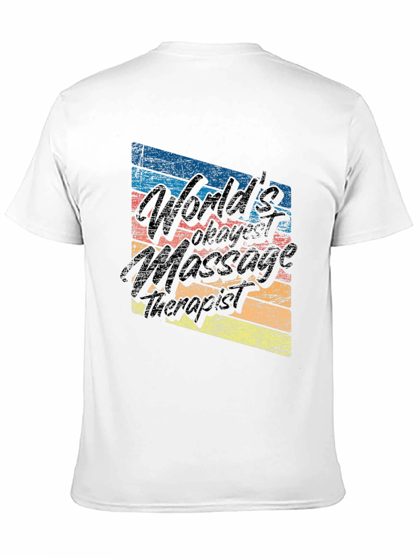 Black Retro Massage Therapist T-Shirt view 11