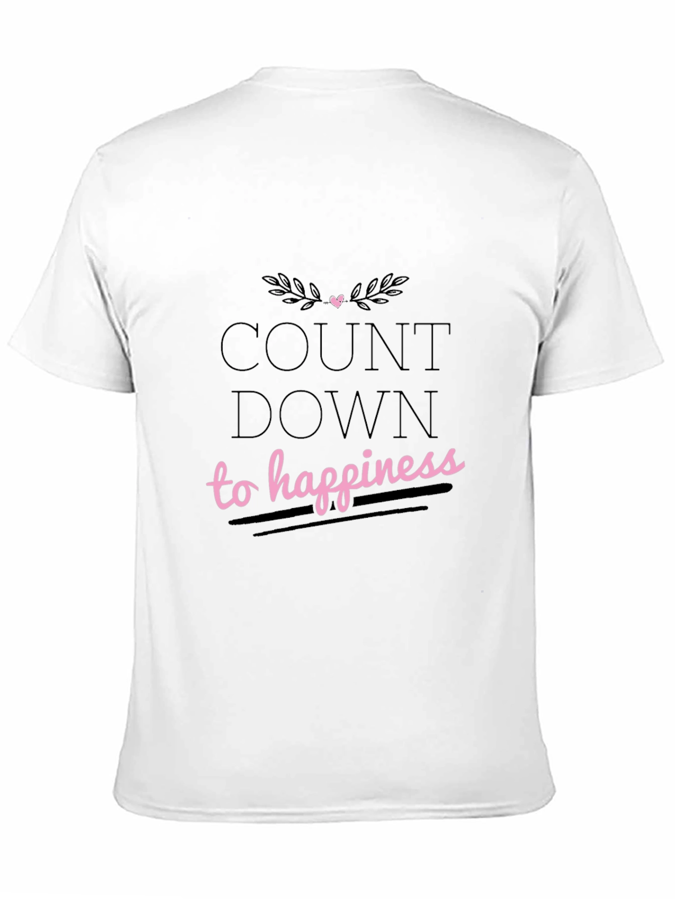 Black Countdown to Happiness Graphic Tee - Black Casual Shirt view 11