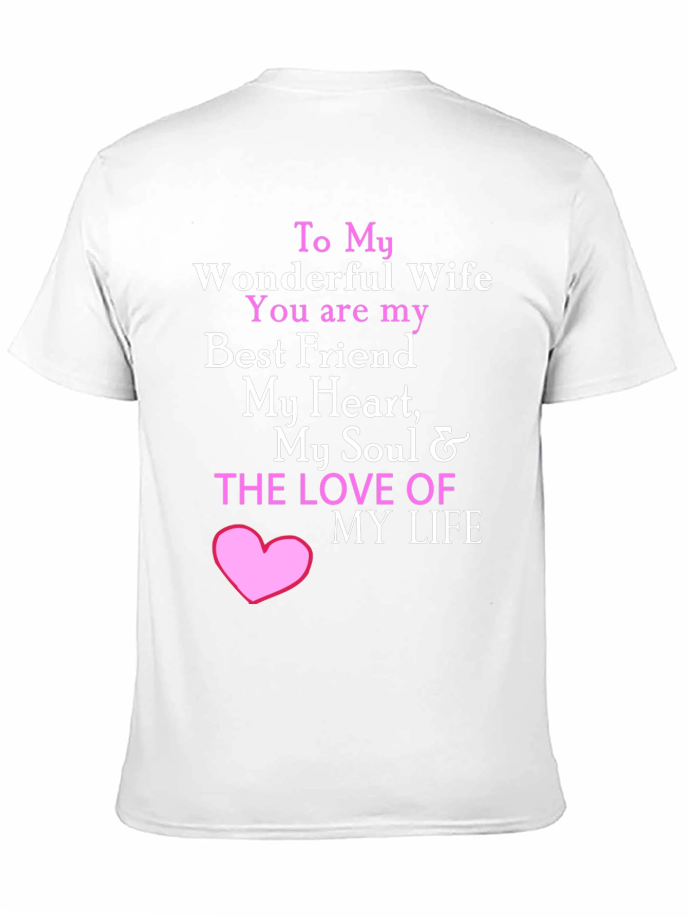 Black Wonderful Wife T-Shirt - I Love My Wife view 11