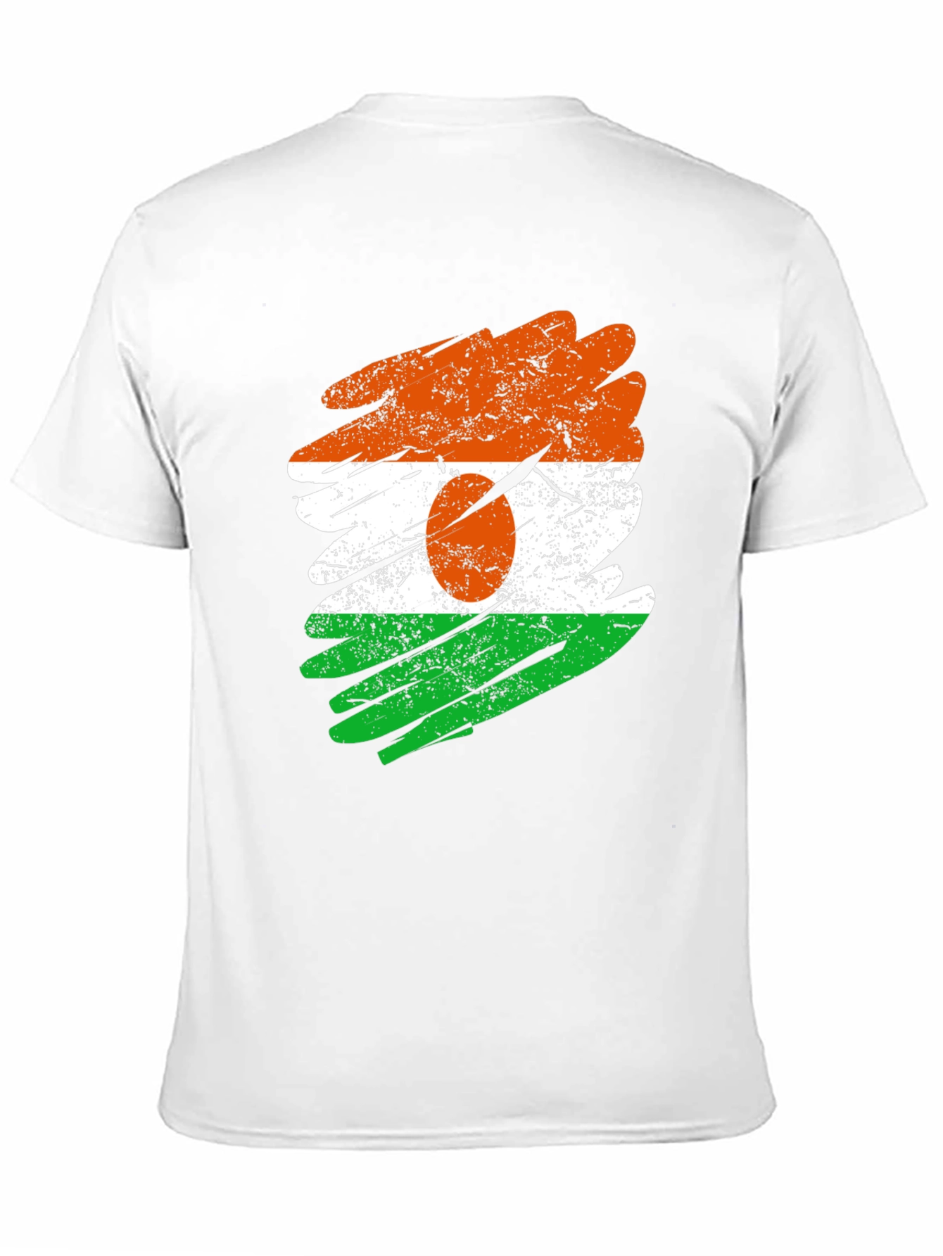 Black Niger Flag Brush Stroke Black T-Shirt view 11