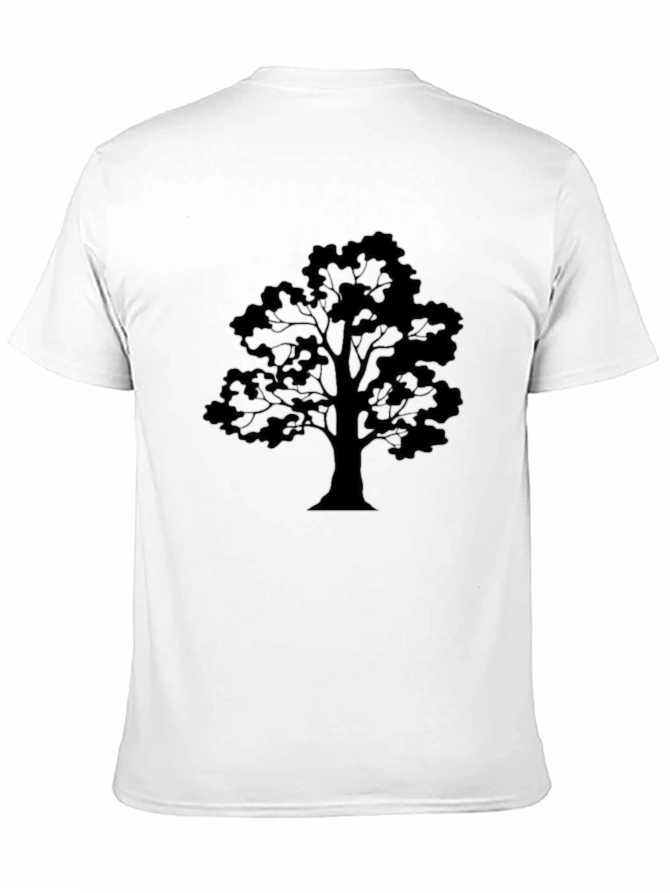 Black Tree Silhouette Black T-Shirt view 11