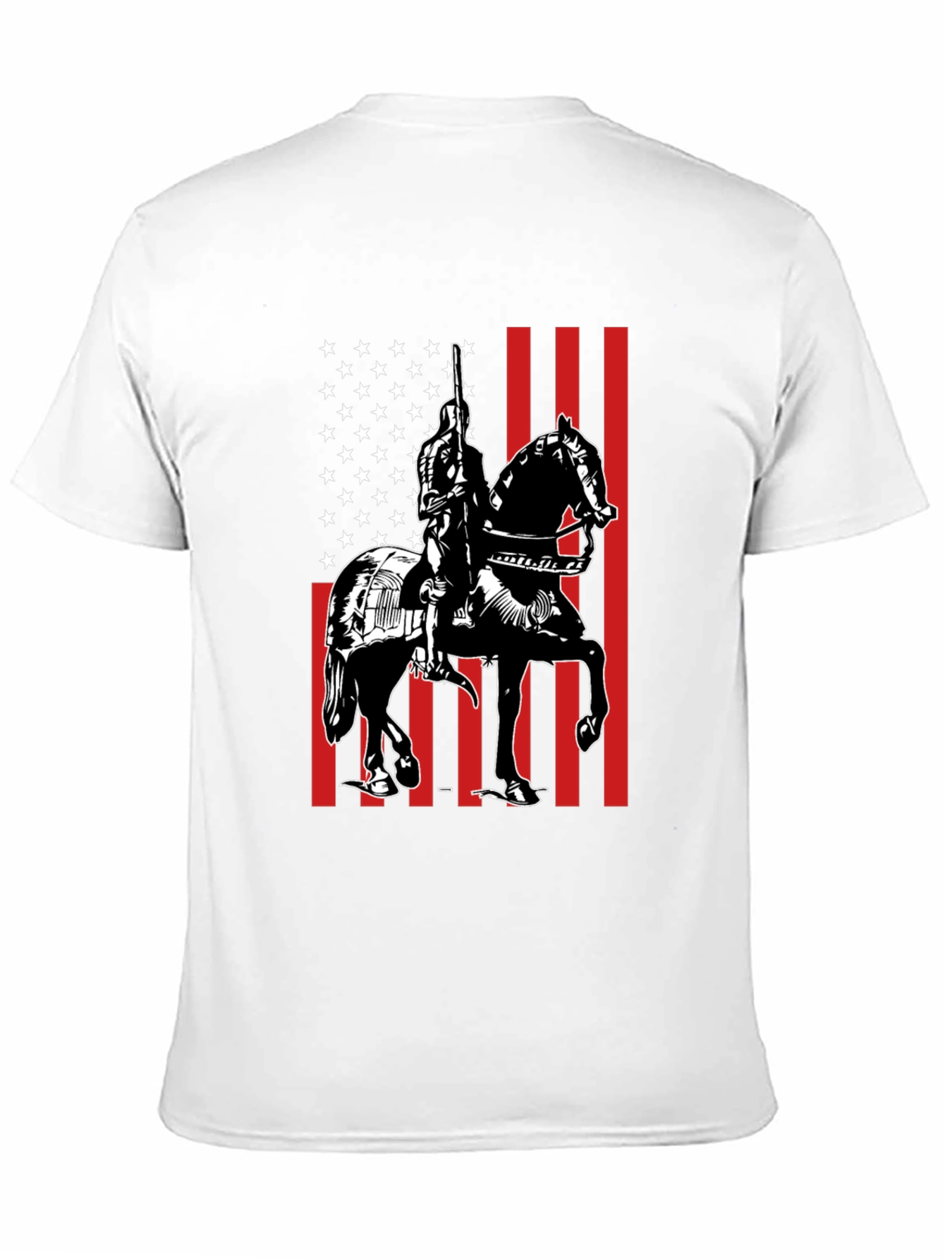 Black American Knight T-Shirt view 11