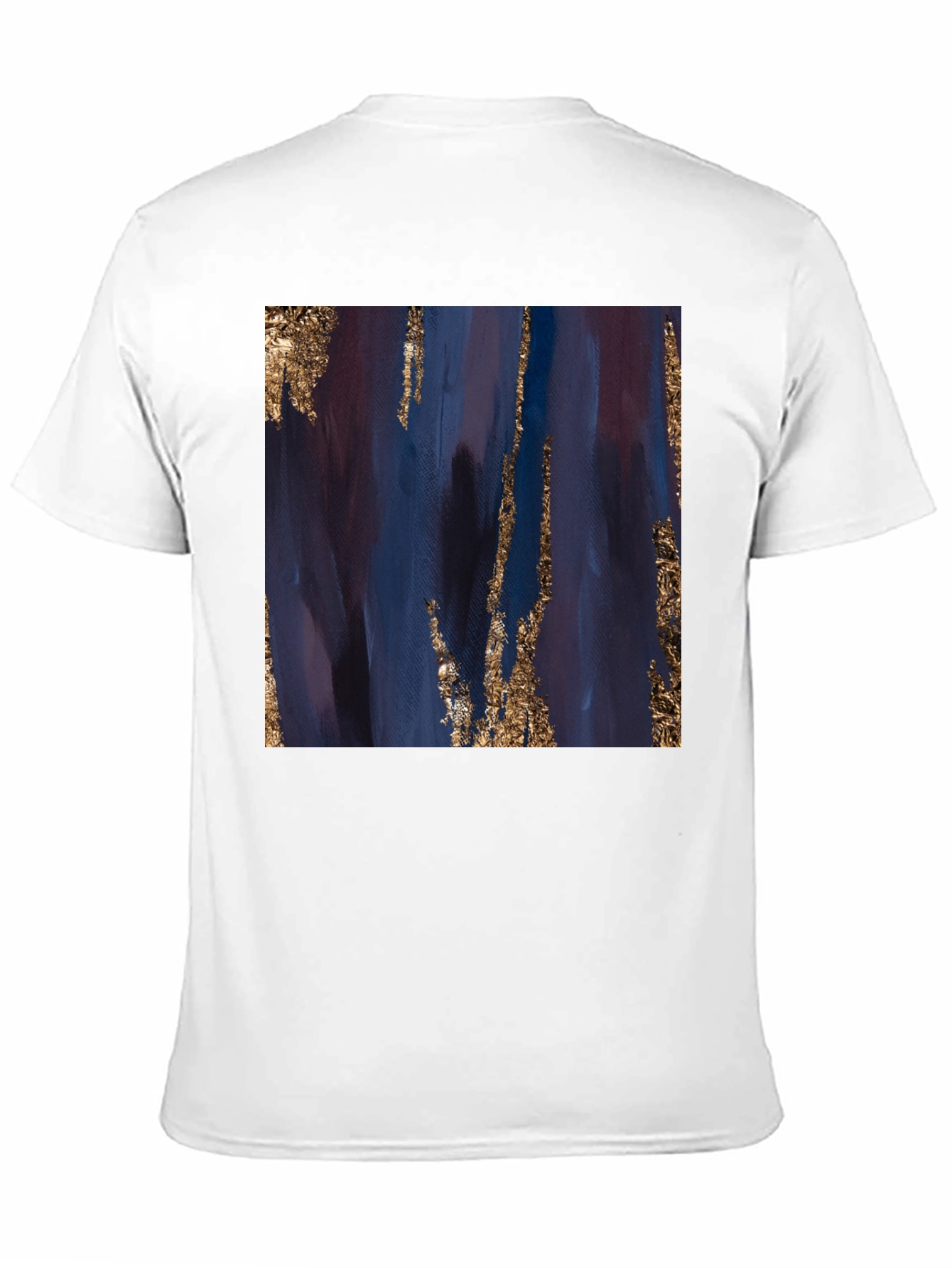 Black Abstract Art Tee - Black Cotton Blend view 11