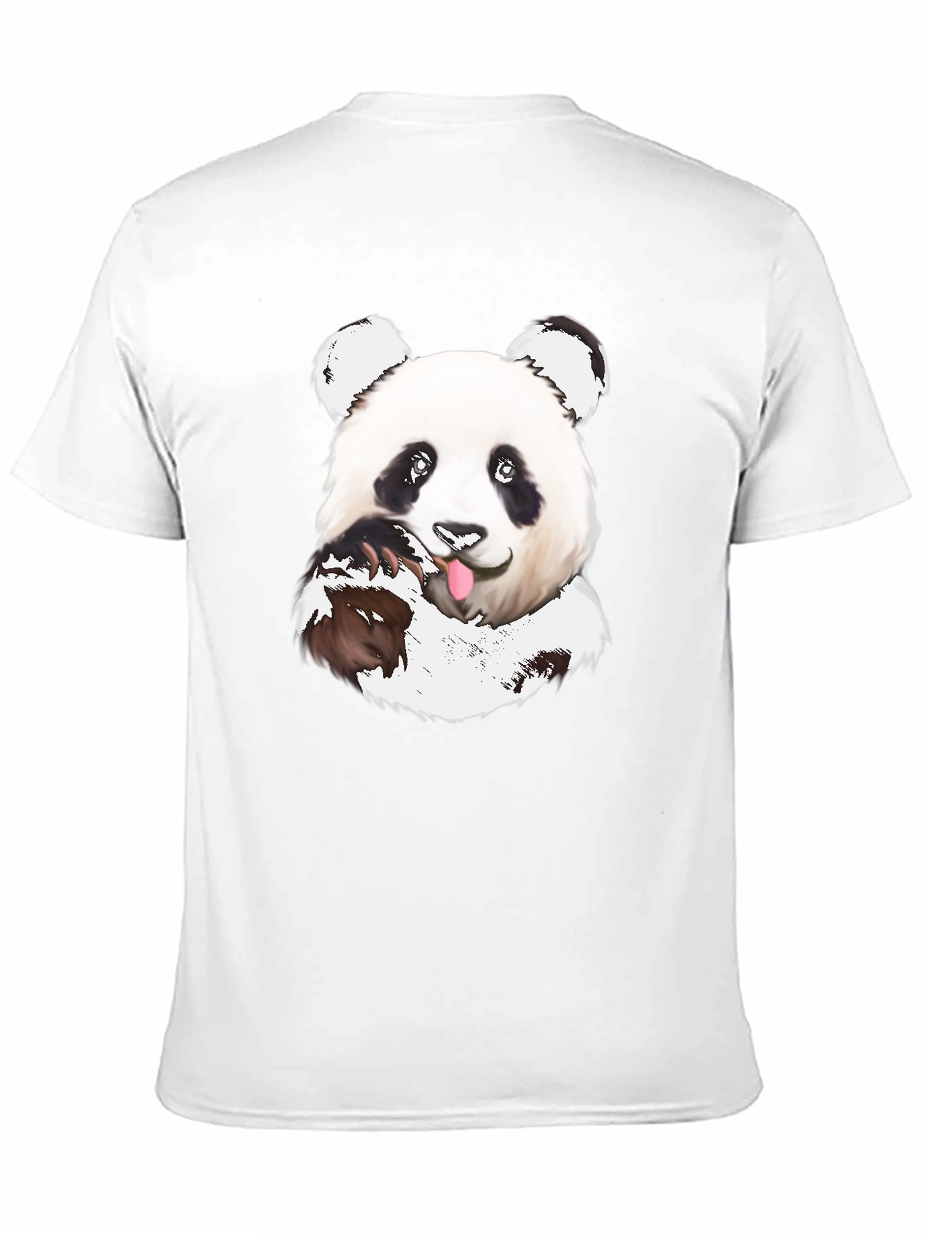 Black Cute Panda T-Shirt - Black Cotton Tee view 11