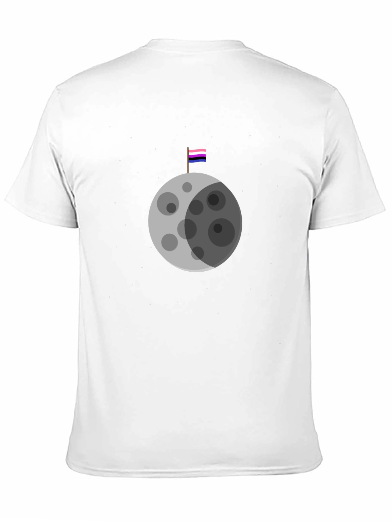 Black Omnisexual Pride Moon T-Shirt view 11