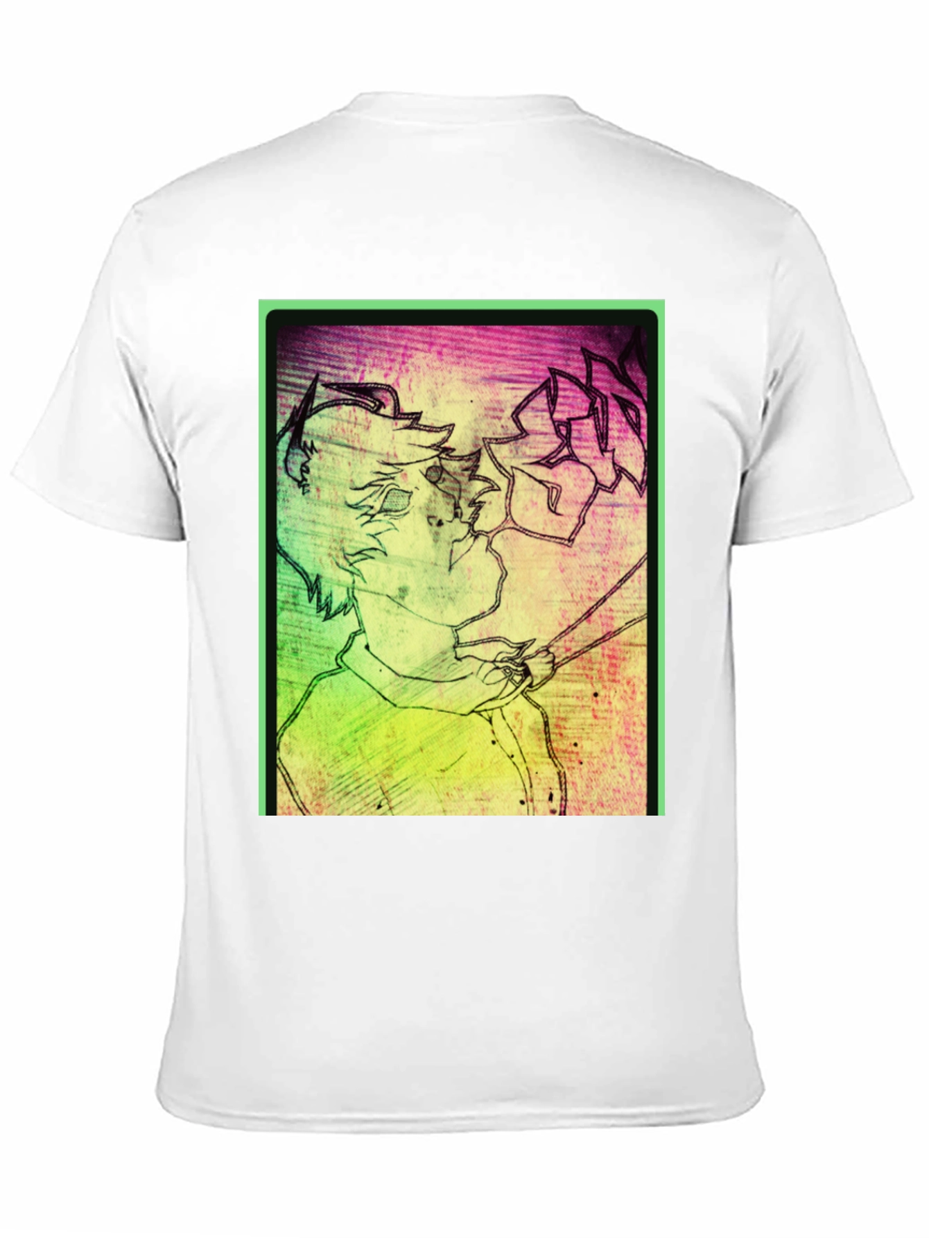 Black Abstract Graphic Print Black T-Shirt view 11