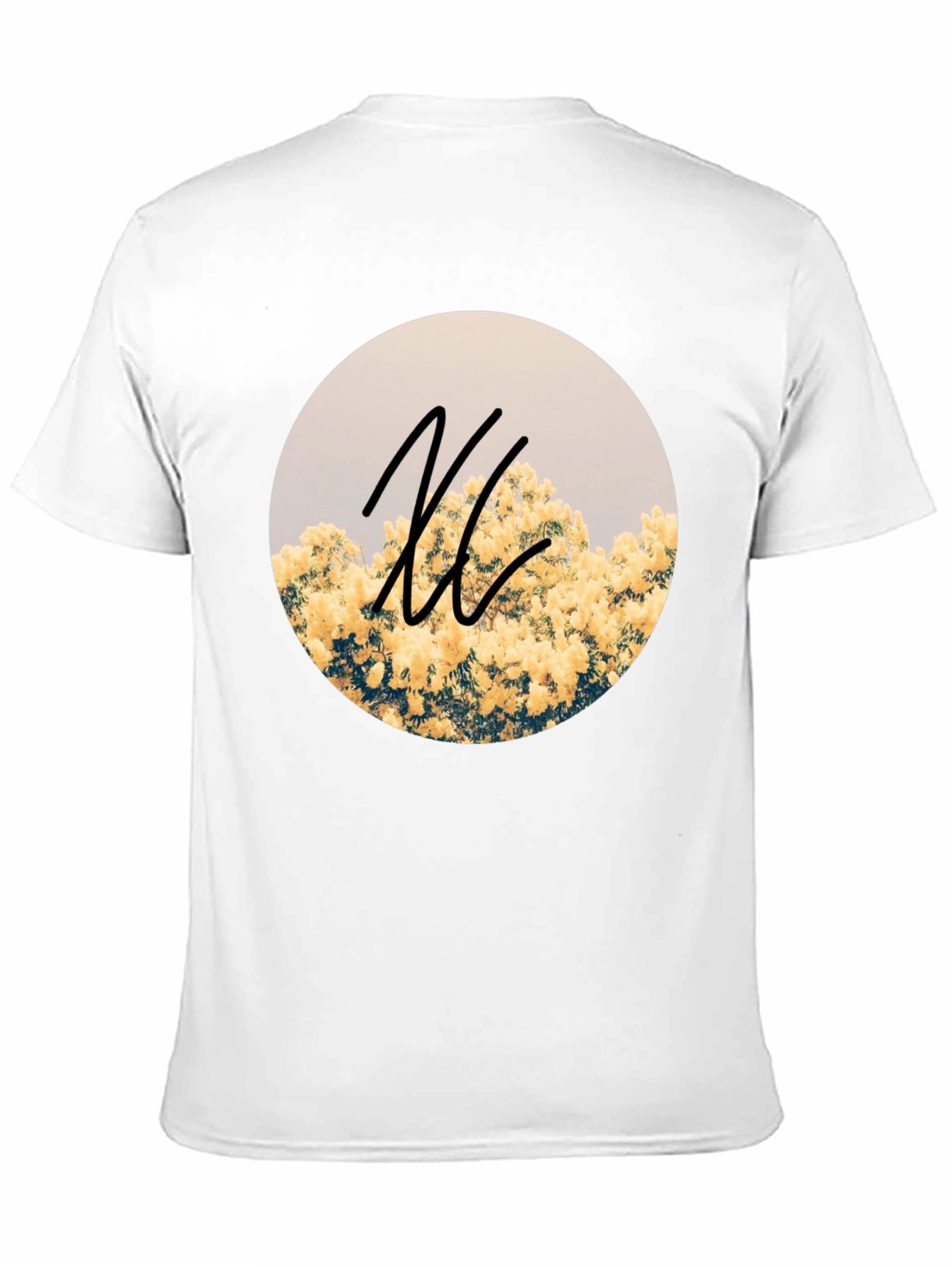 Black Floral Circle Graphic Black T-Shirt view 11