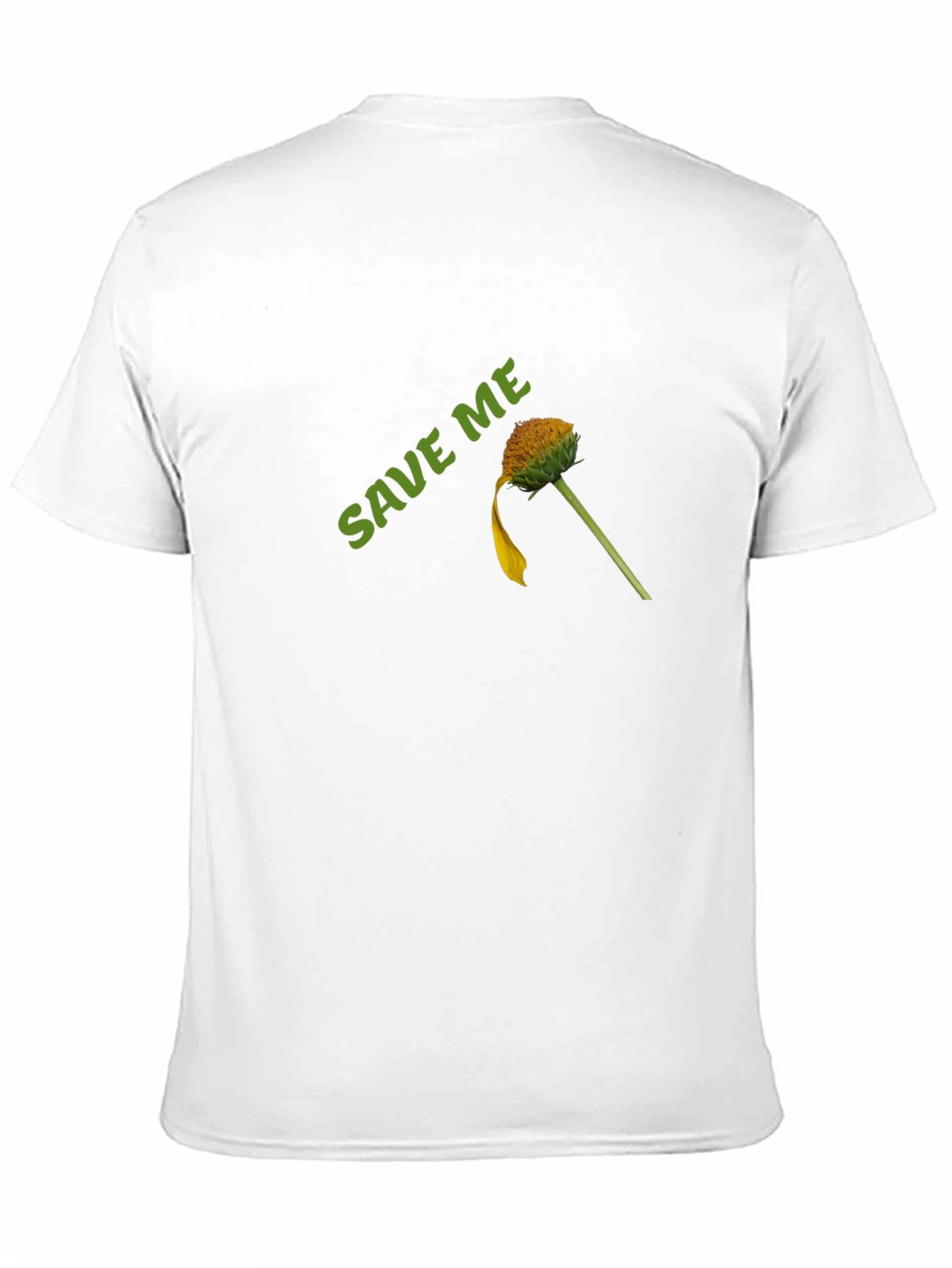 Black Save Me Black Cotton Tee with Flower Graphic view 11