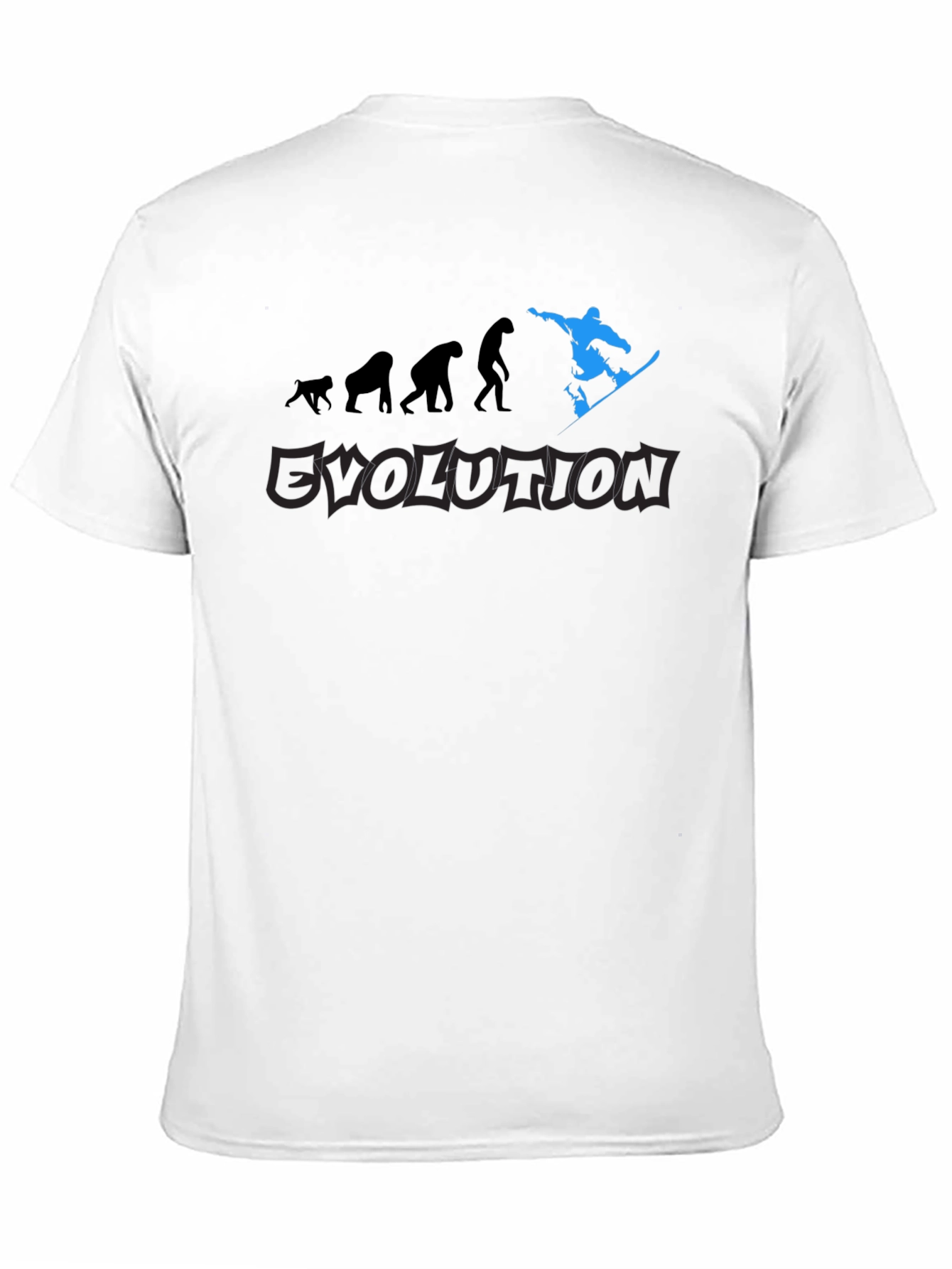 Black Evolution of Snowboarding Graphic Tee view 11