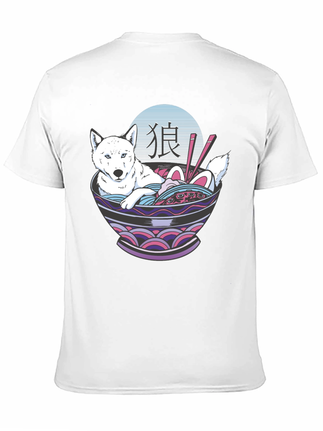Black Ramen Dog Graphic T-Shirt - Unisex Casual Tee view 11