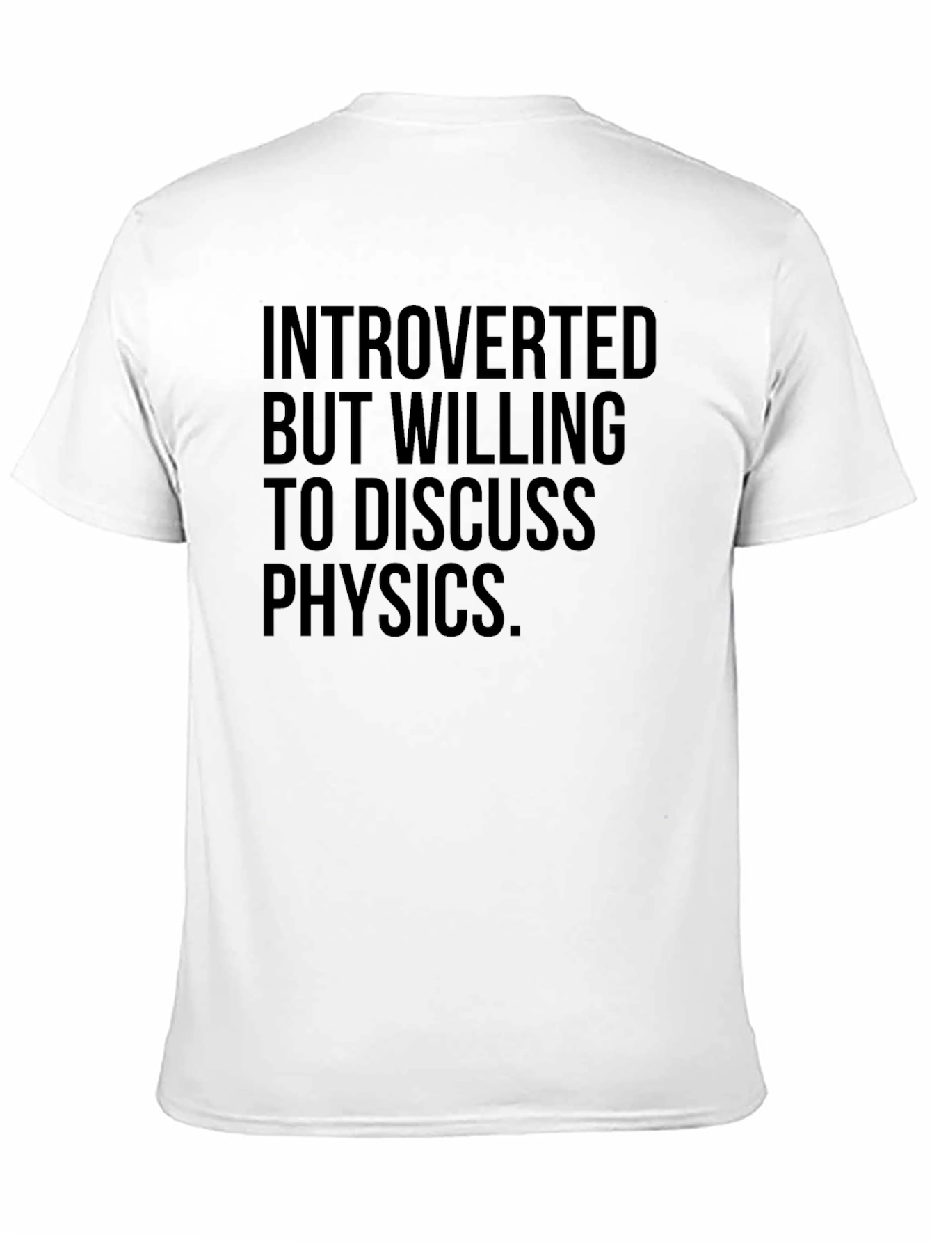 Black Introverted Physics T-Shirt - Black view 11