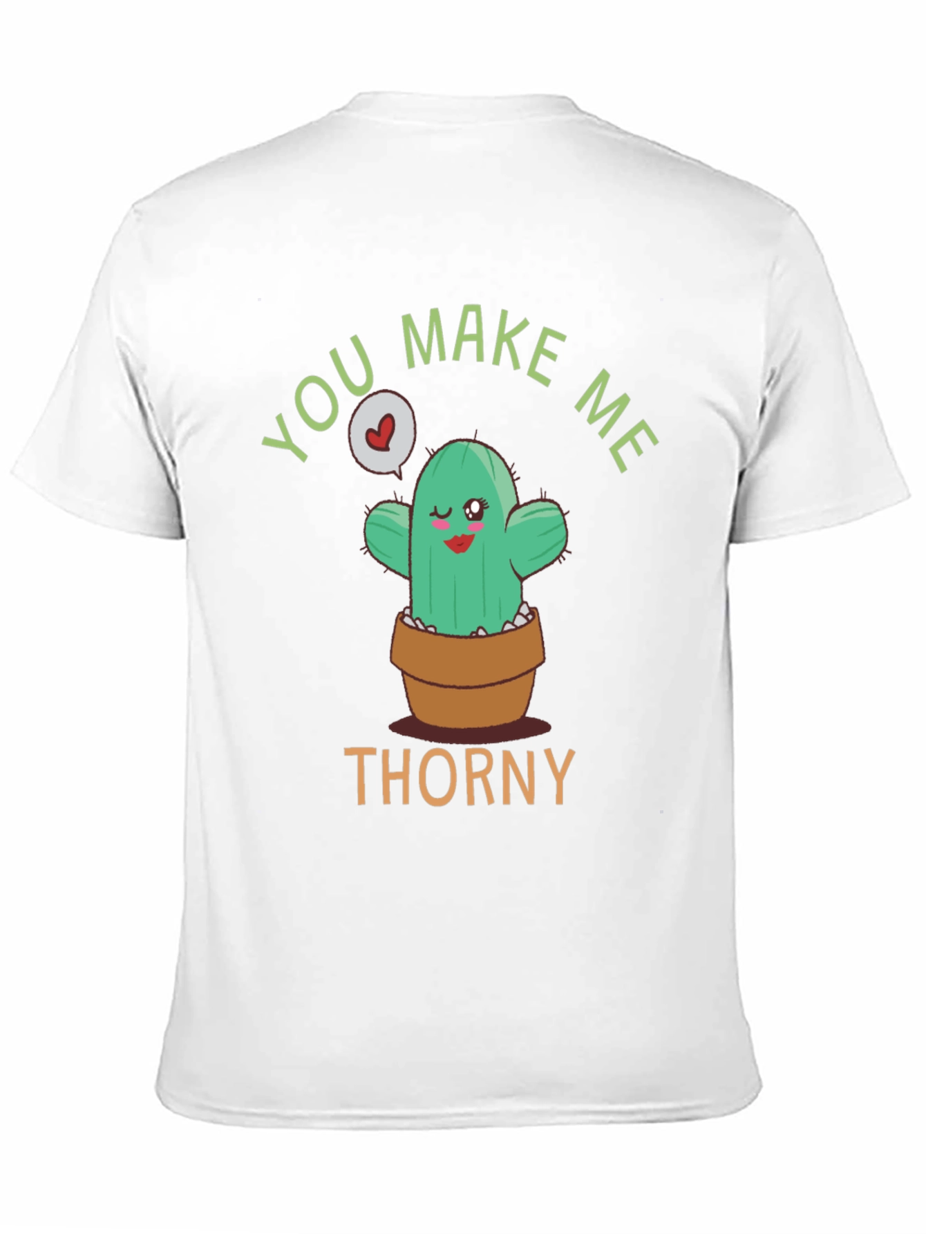 Black You Make Me Thorny T-Shirt - Cute Cactus Graphic Tee view 11