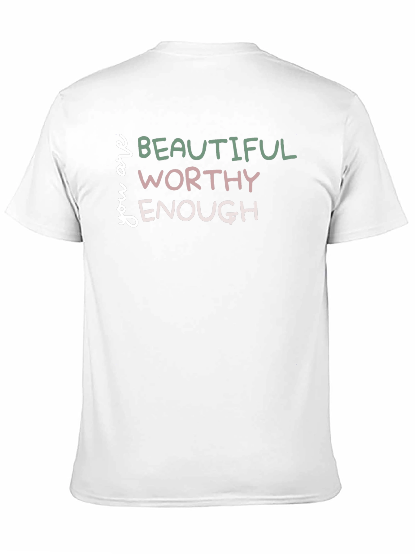 Black You Are Beautiful, Worthy, Enough Graphic Tee view 11