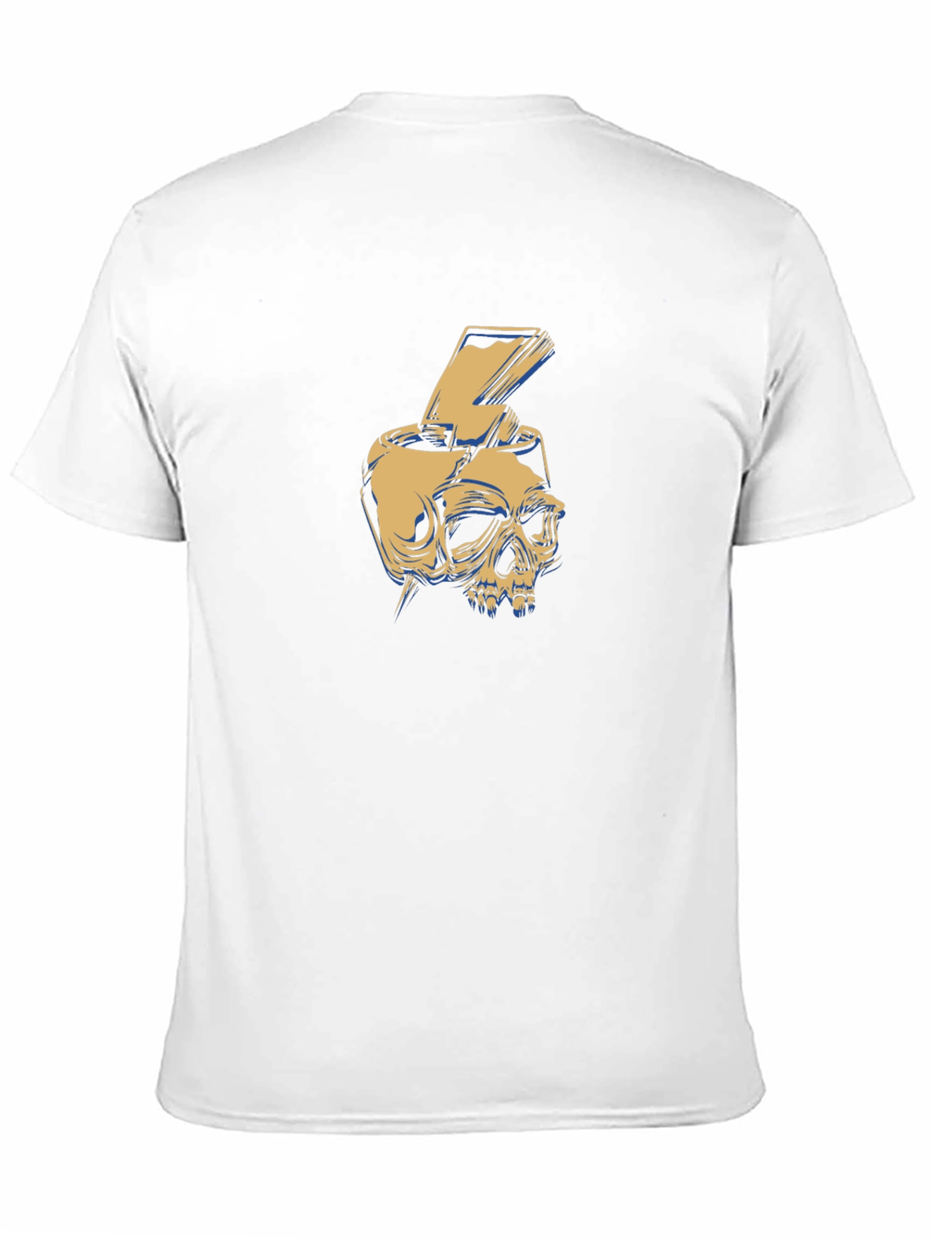 Black Skull Lightning Bolt Graphic Tee - Black view 11