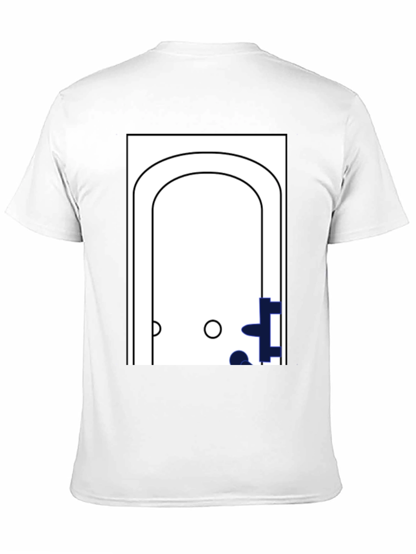 Black Minimalist Bathtub Graphic T-Shirt view 11