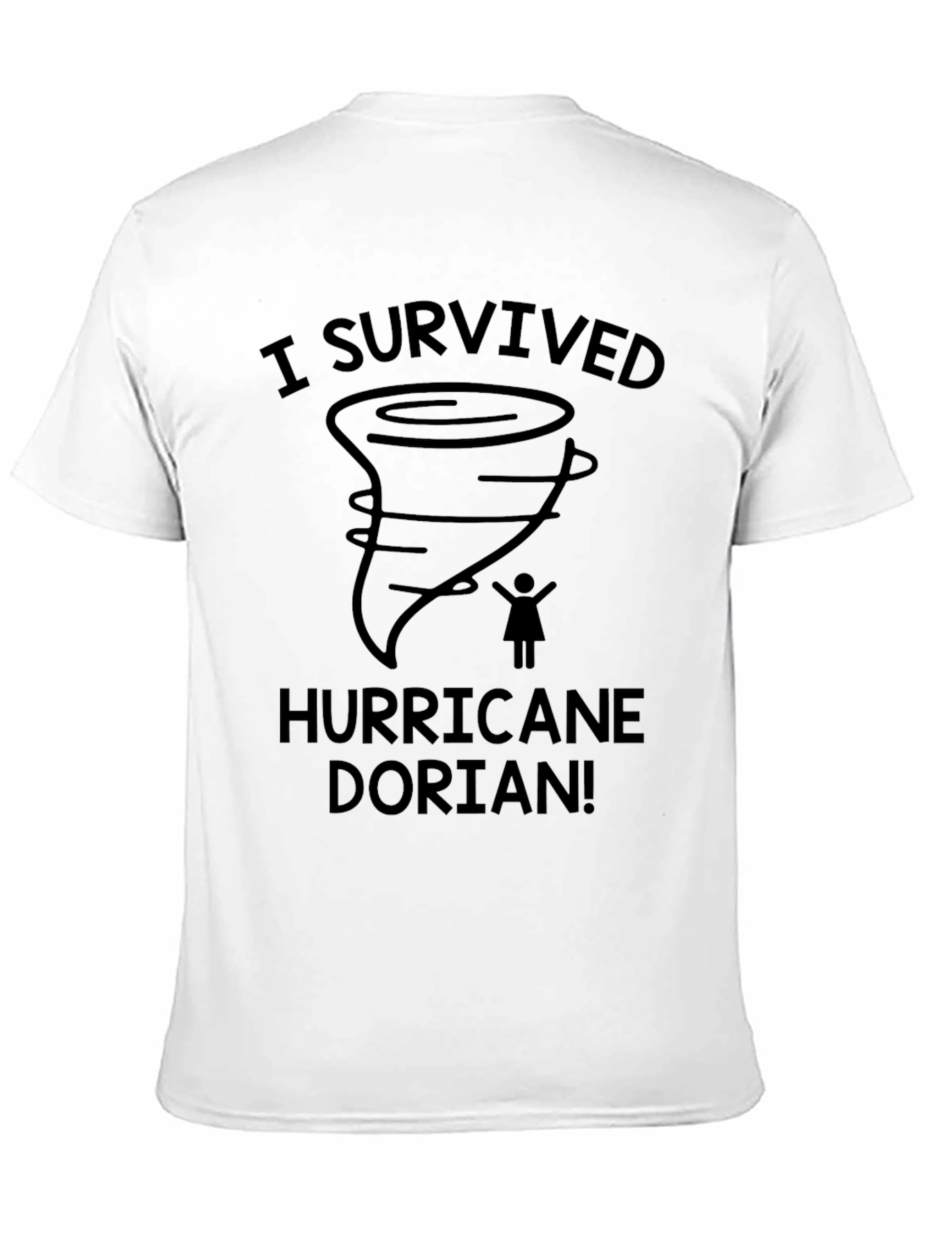 Black I Survived Hurricane Dorian T-Shirt view 11