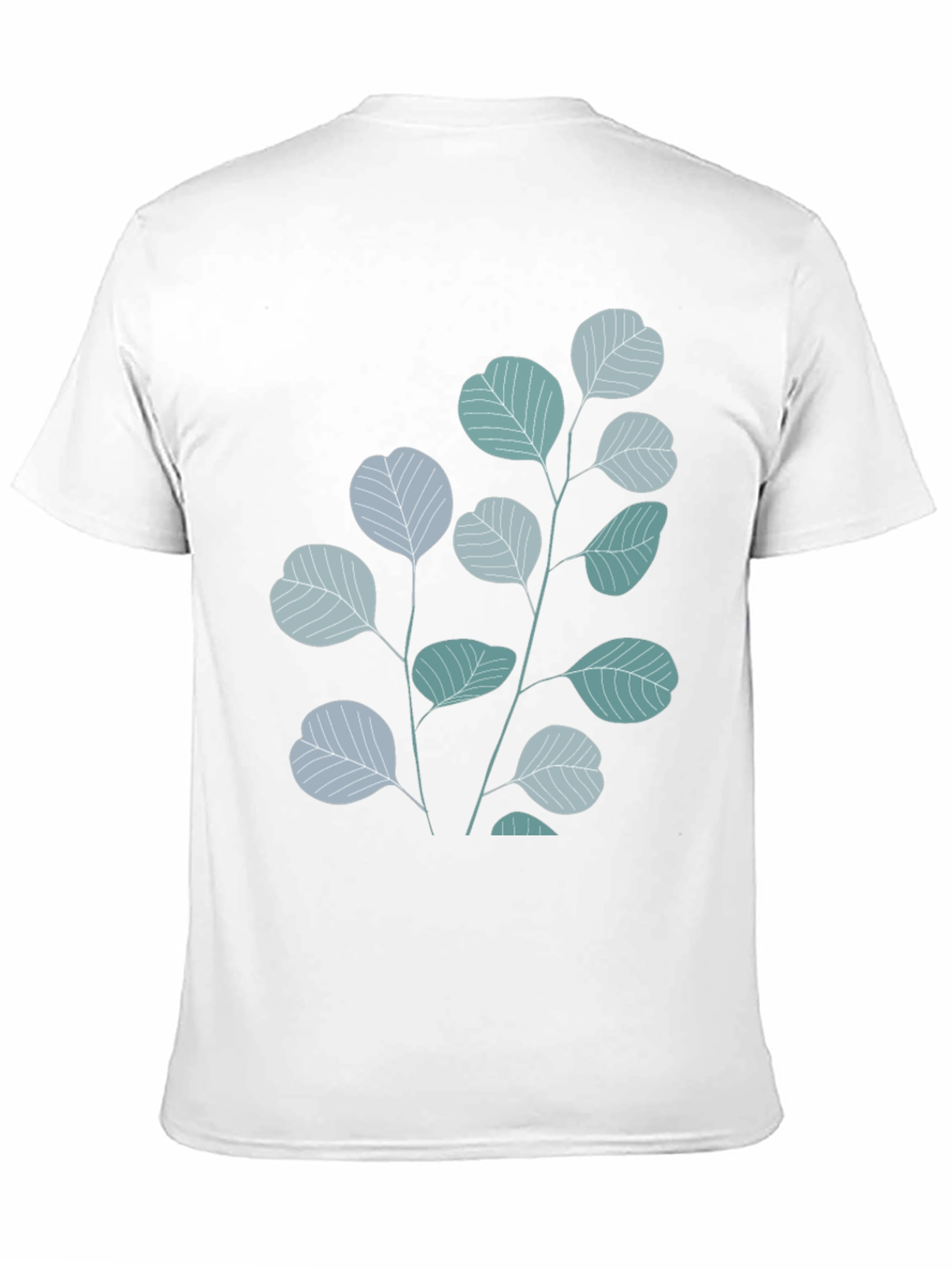Black Botanical Leaves Graphic Tee - Black Cotton Blend view 11
