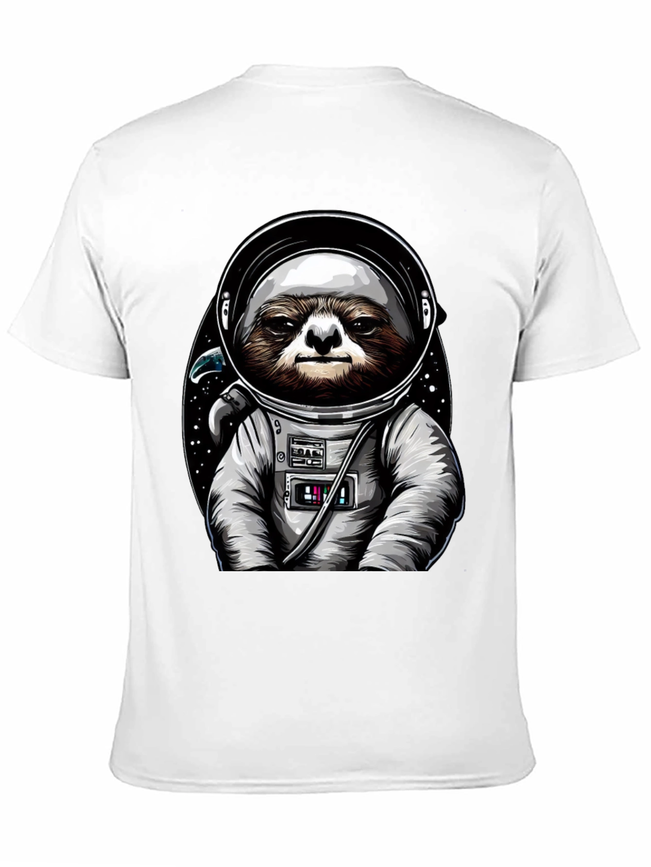 Black Sloth Astronaut Graphic Tee - Space Sloth T-Shirt view 11