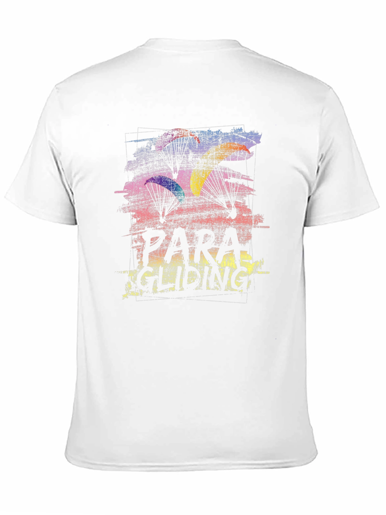 Black Paragliding Graphic T-Shirt - Black Cotton Tee view 11
