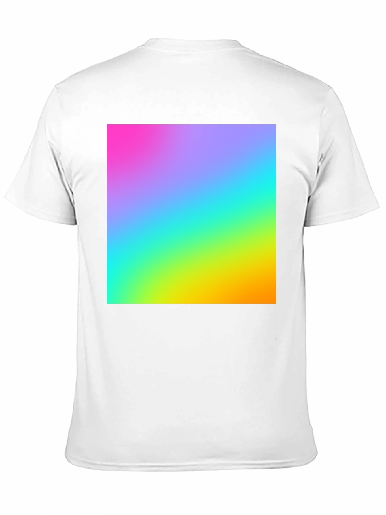Black Gradient T-Shirt - Vibrant Rainbow Design view 11