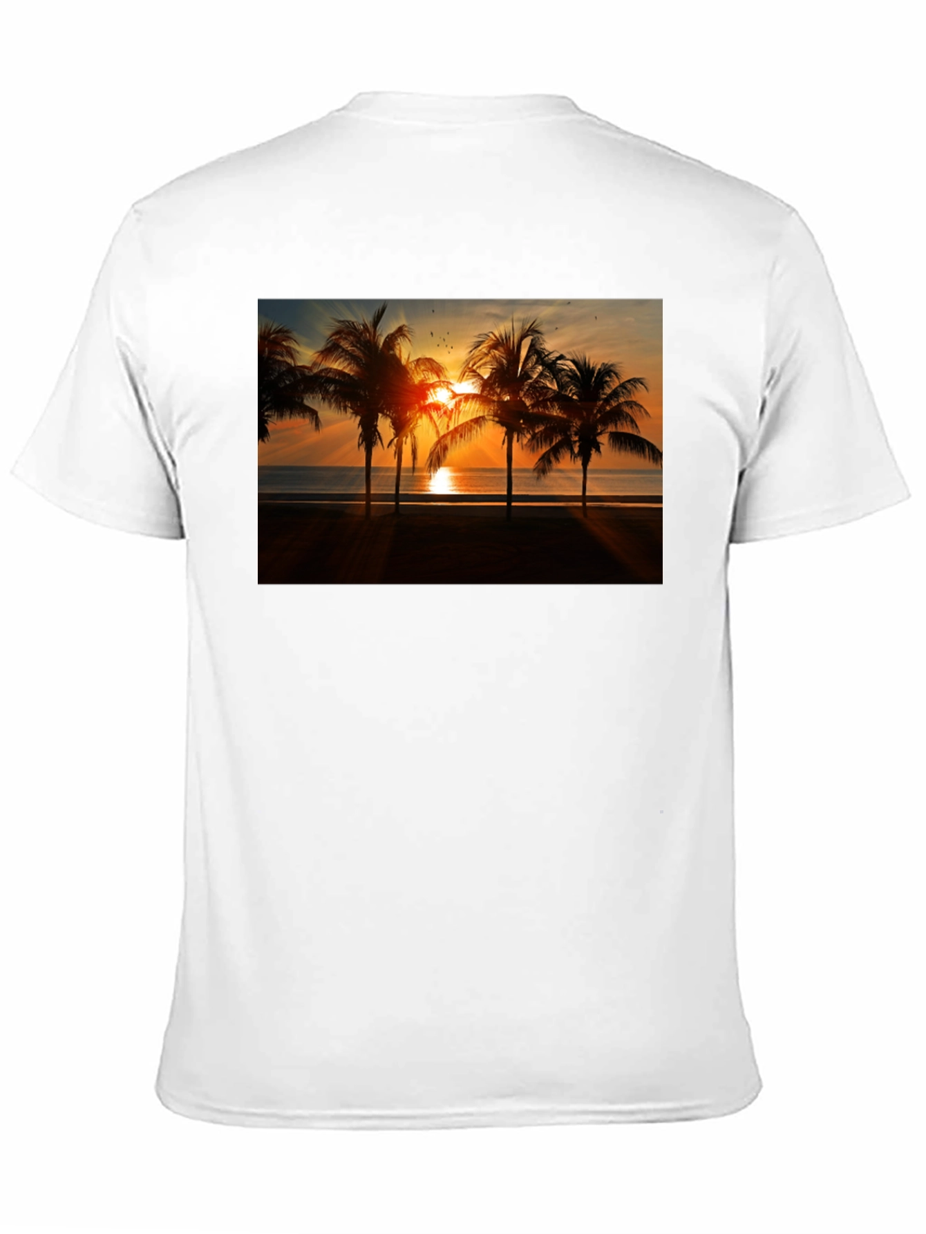 Black Sunset Palm Tree Graphic Tee view 11