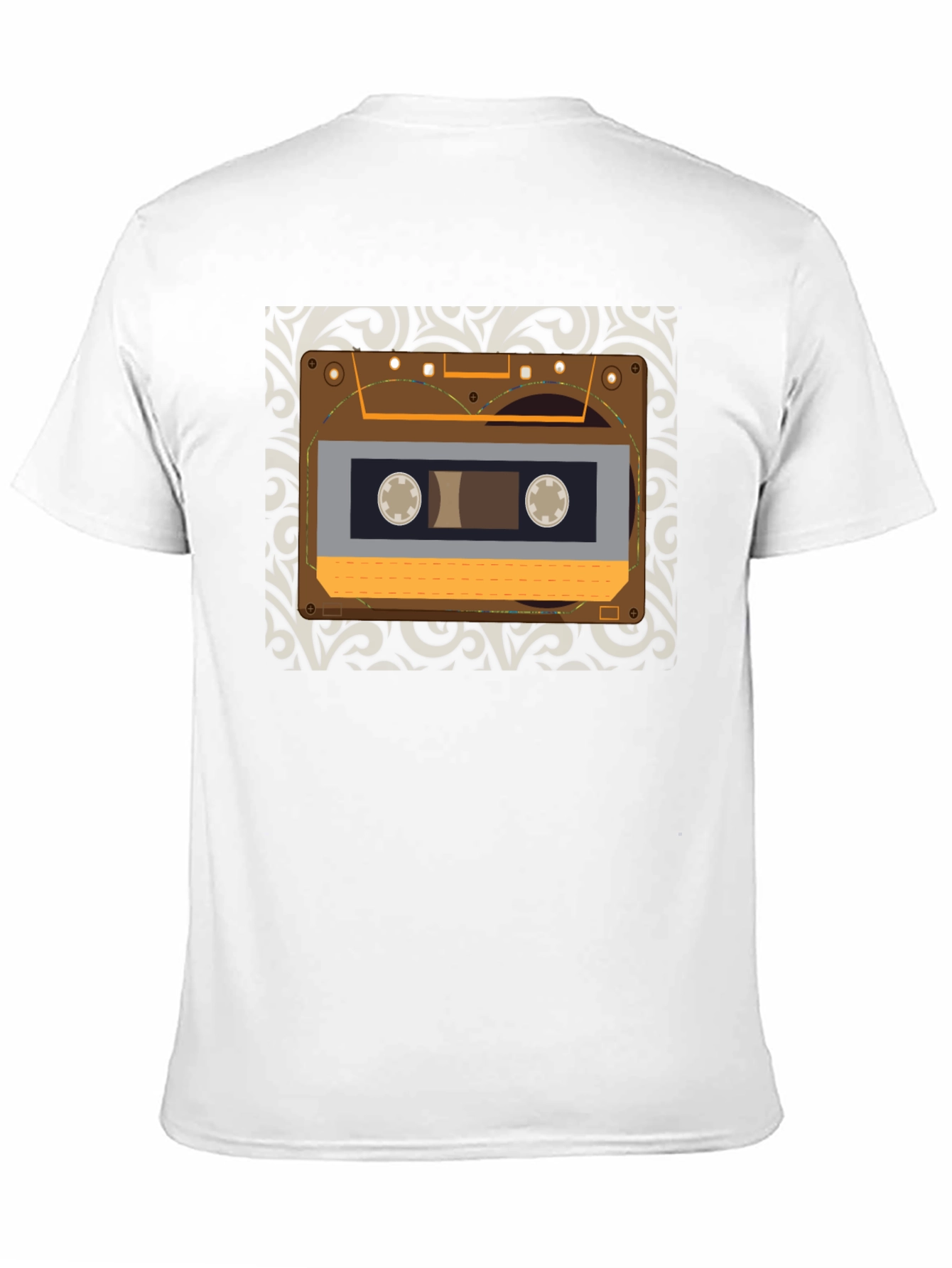 Black Retro Cassette Tape Graphic Tee - Vintage Music Lover Shirt view 11