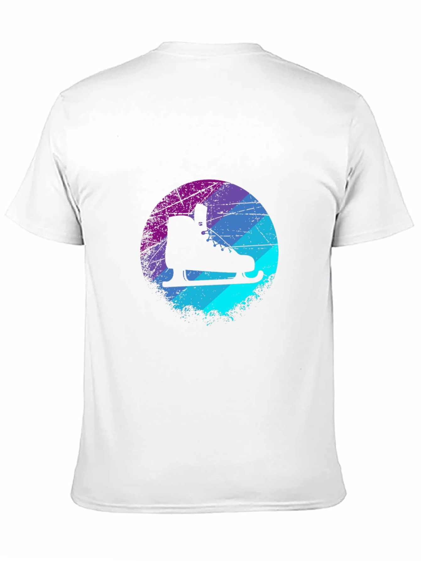 Black Retro Ice Skate Graphic Tee - Cool Skater Style view 11