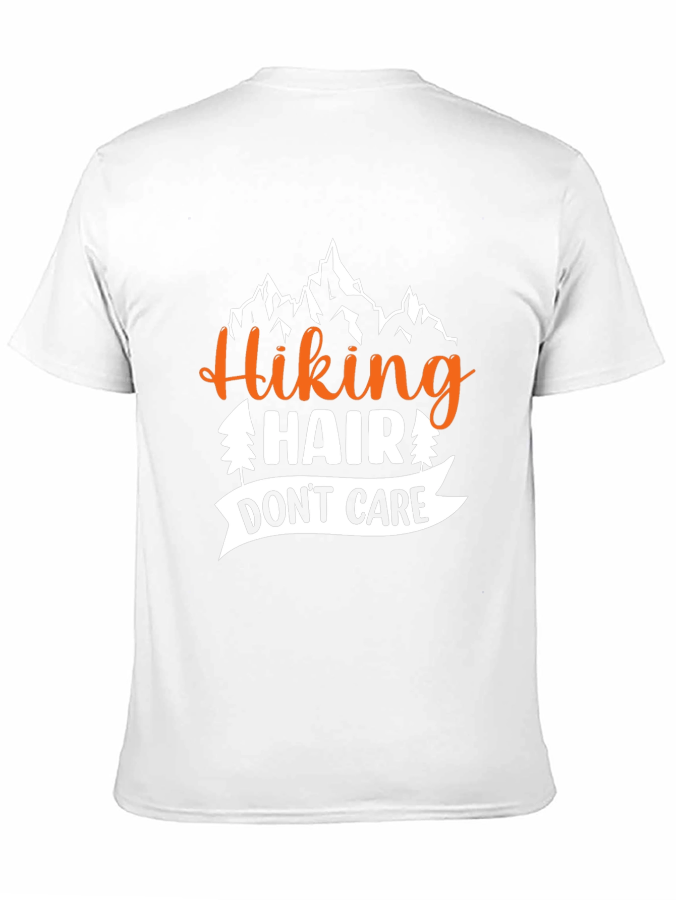 Black Hiking Hair Don't Care Graphic T-Shirt view 11