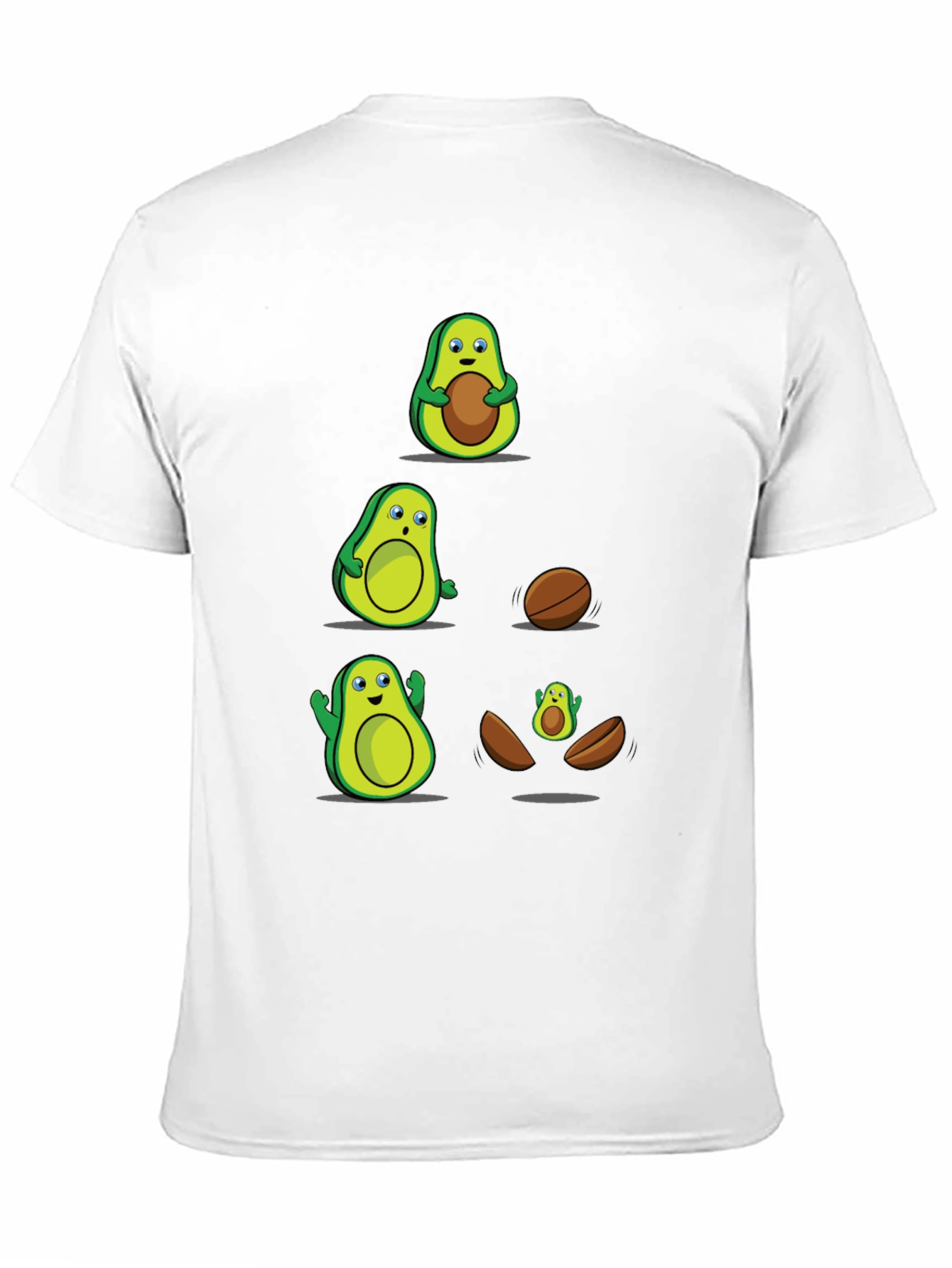 Black Funny Avocado Evolution T-Shirt view 11