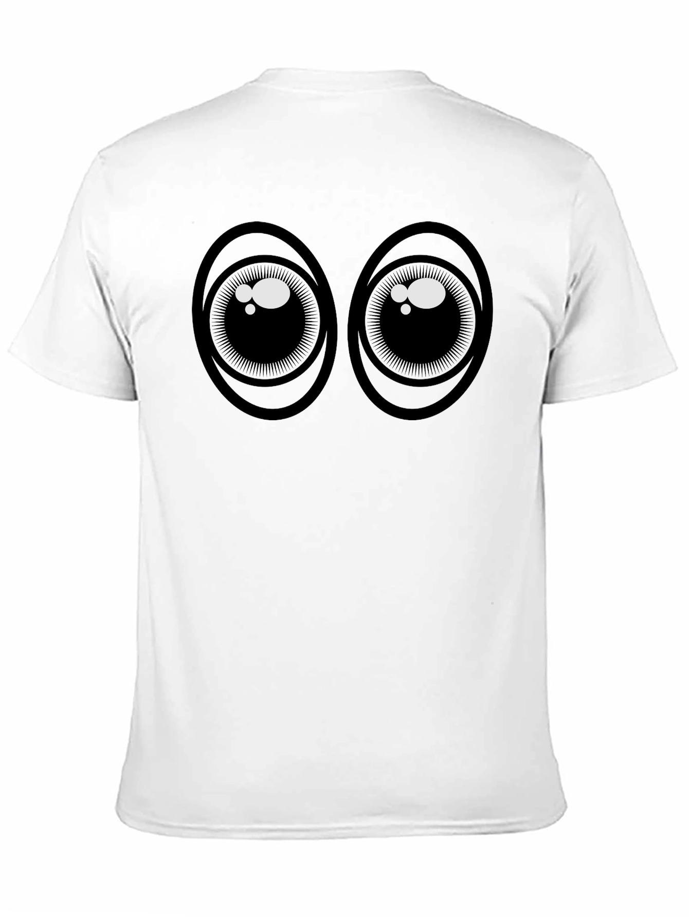 Black Googly Eyes Graphic T-Shirt - Black Cotton Tee view 11