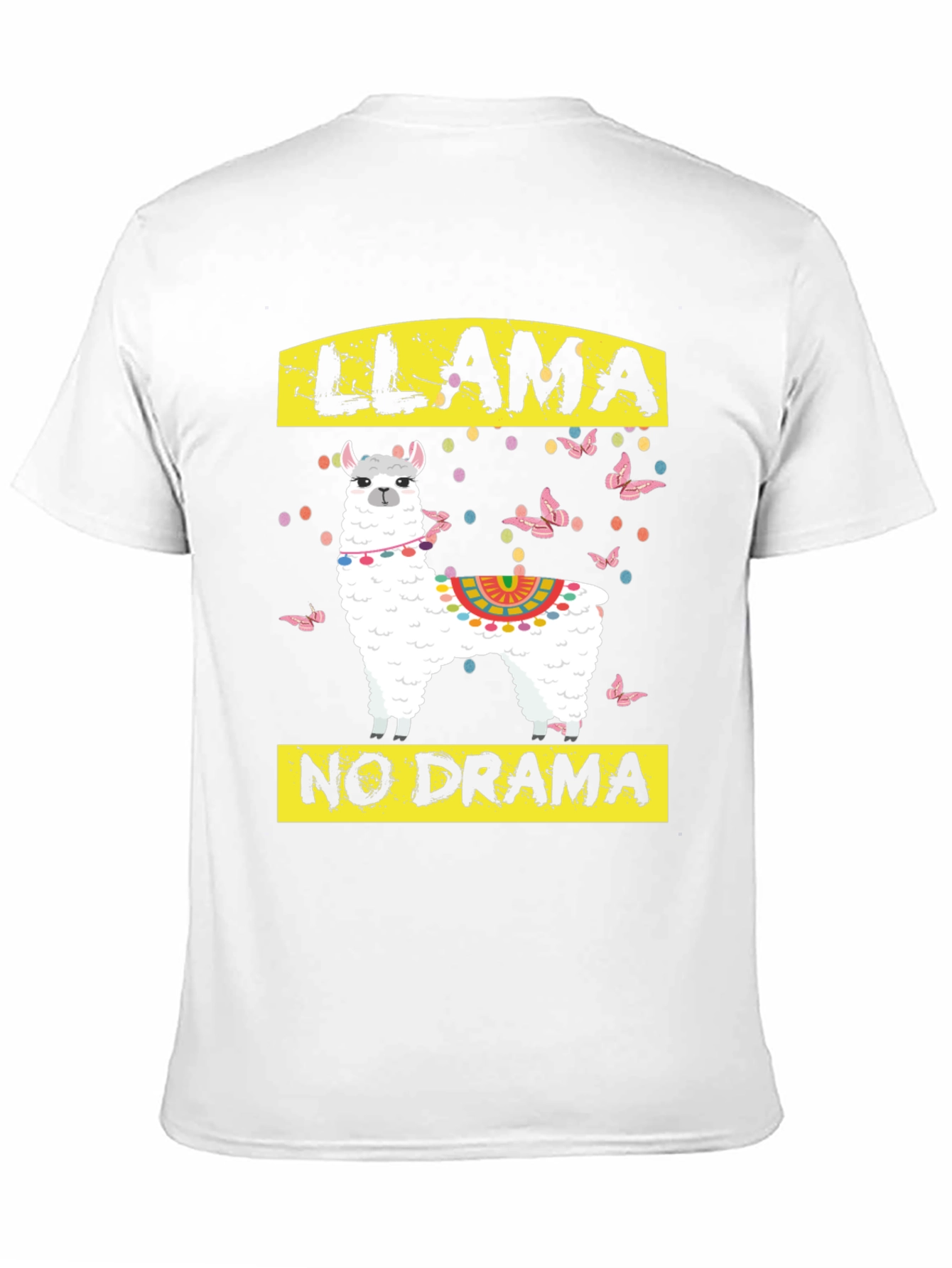 Black Llama No Drama Graphic T-Shirt view 11