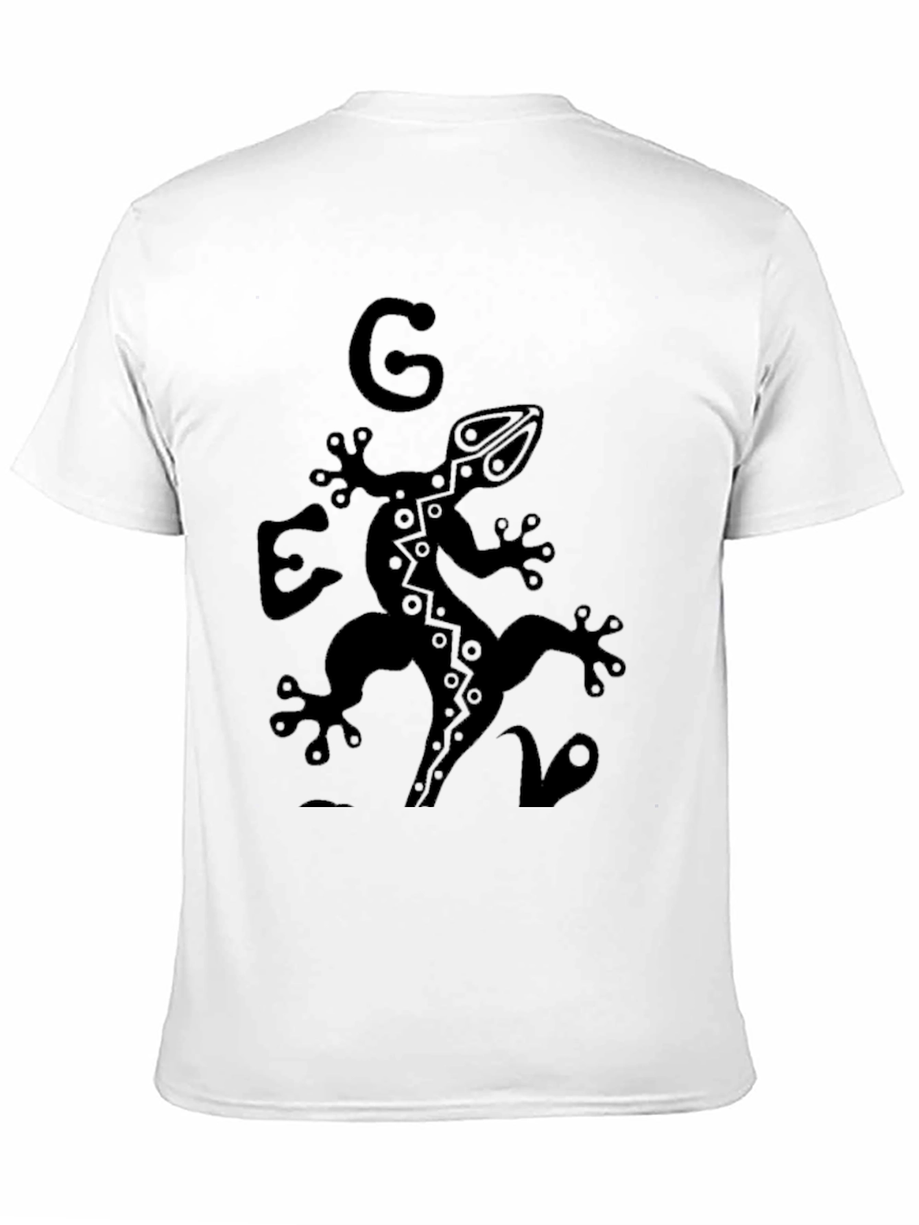 Black Tribal Gecko Graphic Tee - Black view 11