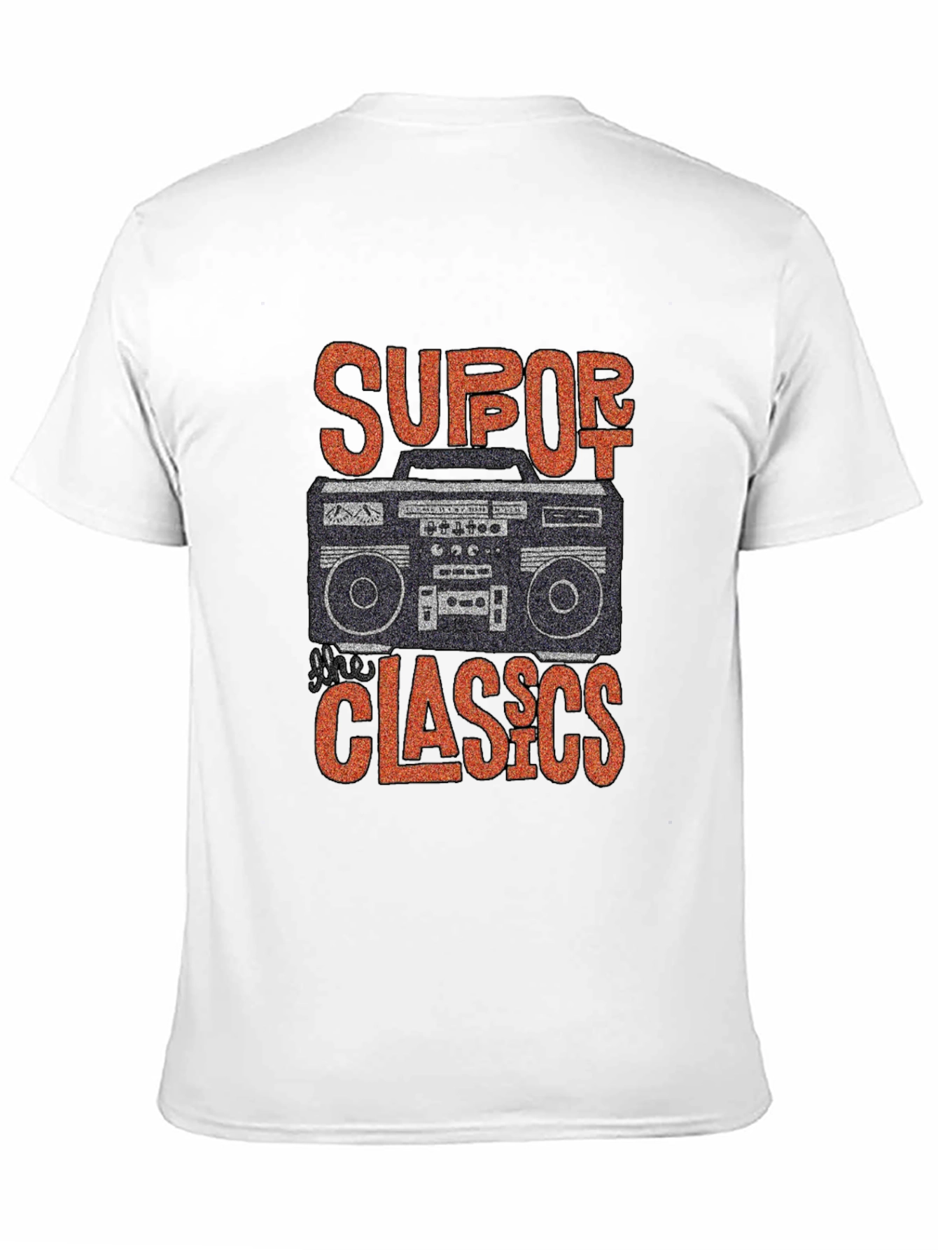 Black Retro Boombox Graphic T-Shirt - Classic Music Lover Tee view 11