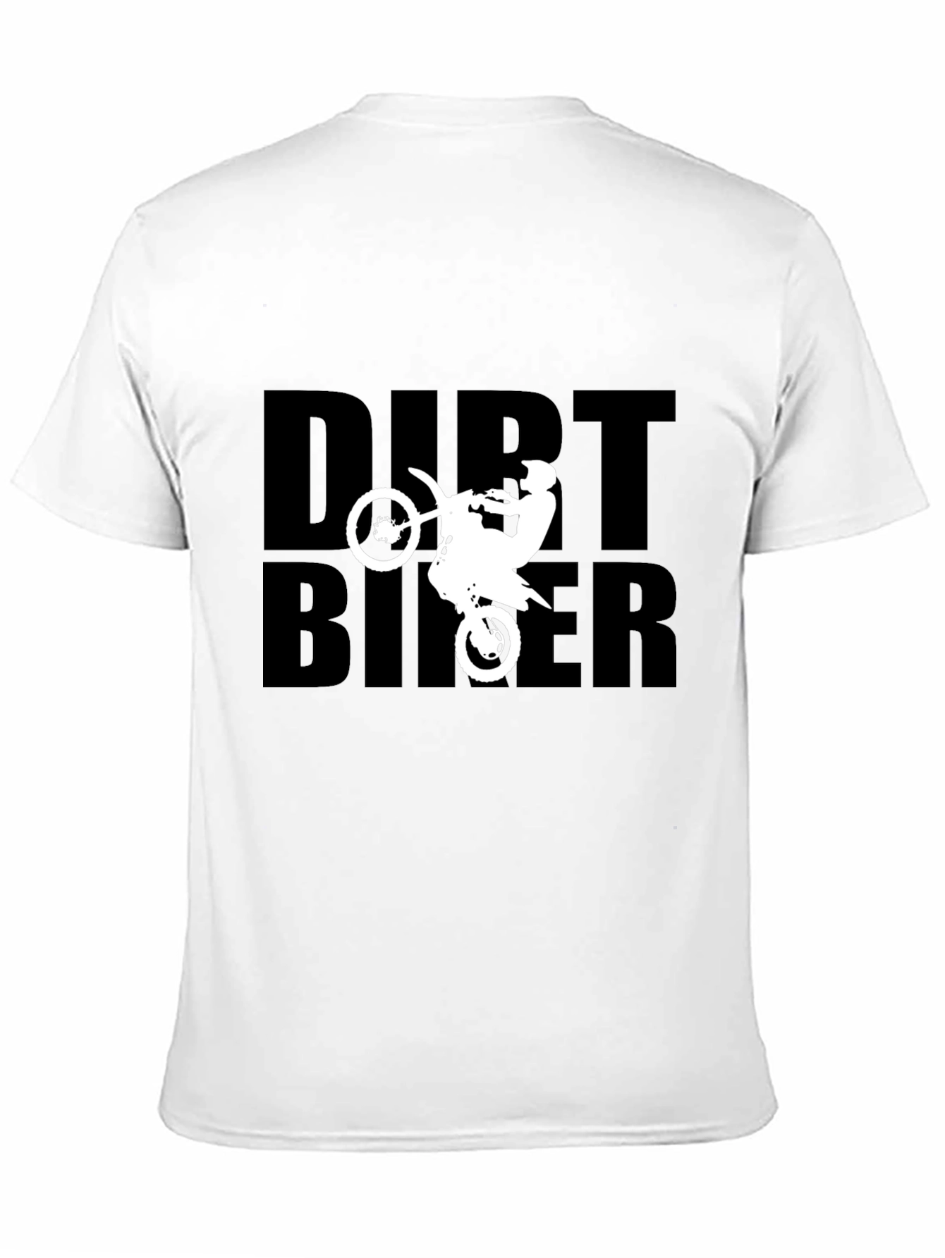 Black Dirt Biker Graphic Tee - Black Cotton T-Shirt view 11