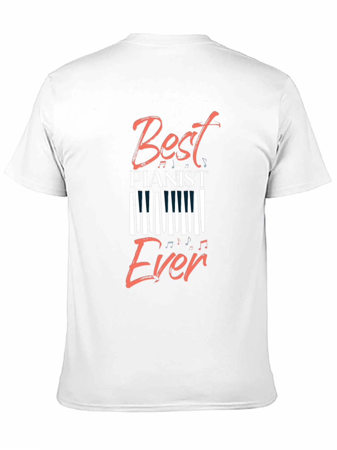 Black Best Pianist Ever Graphic Tee - Music Lover T-Shirt view 11