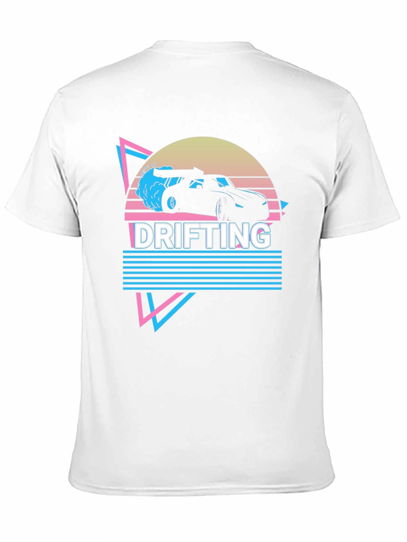 Black Drifting Car Graphic Tee Retro Style view 11